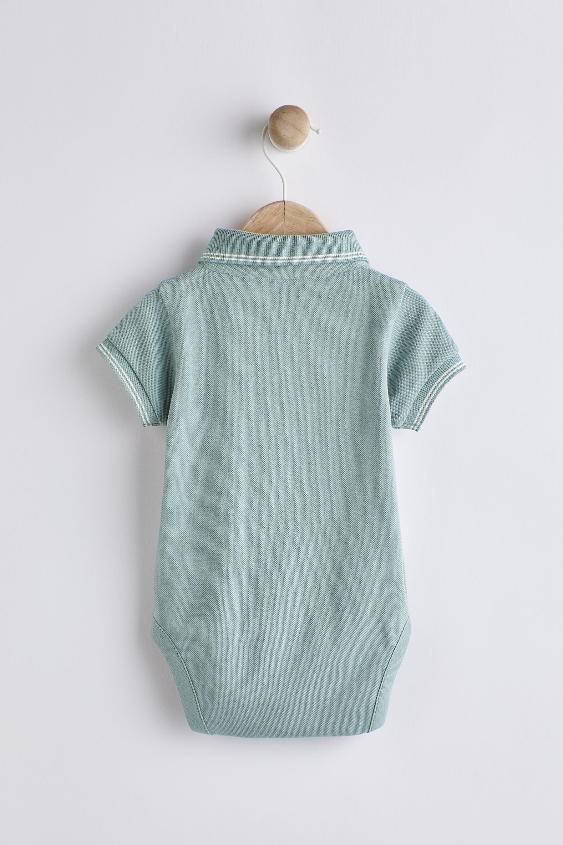 Sage Green Baby Polo Shirt Bodysuit