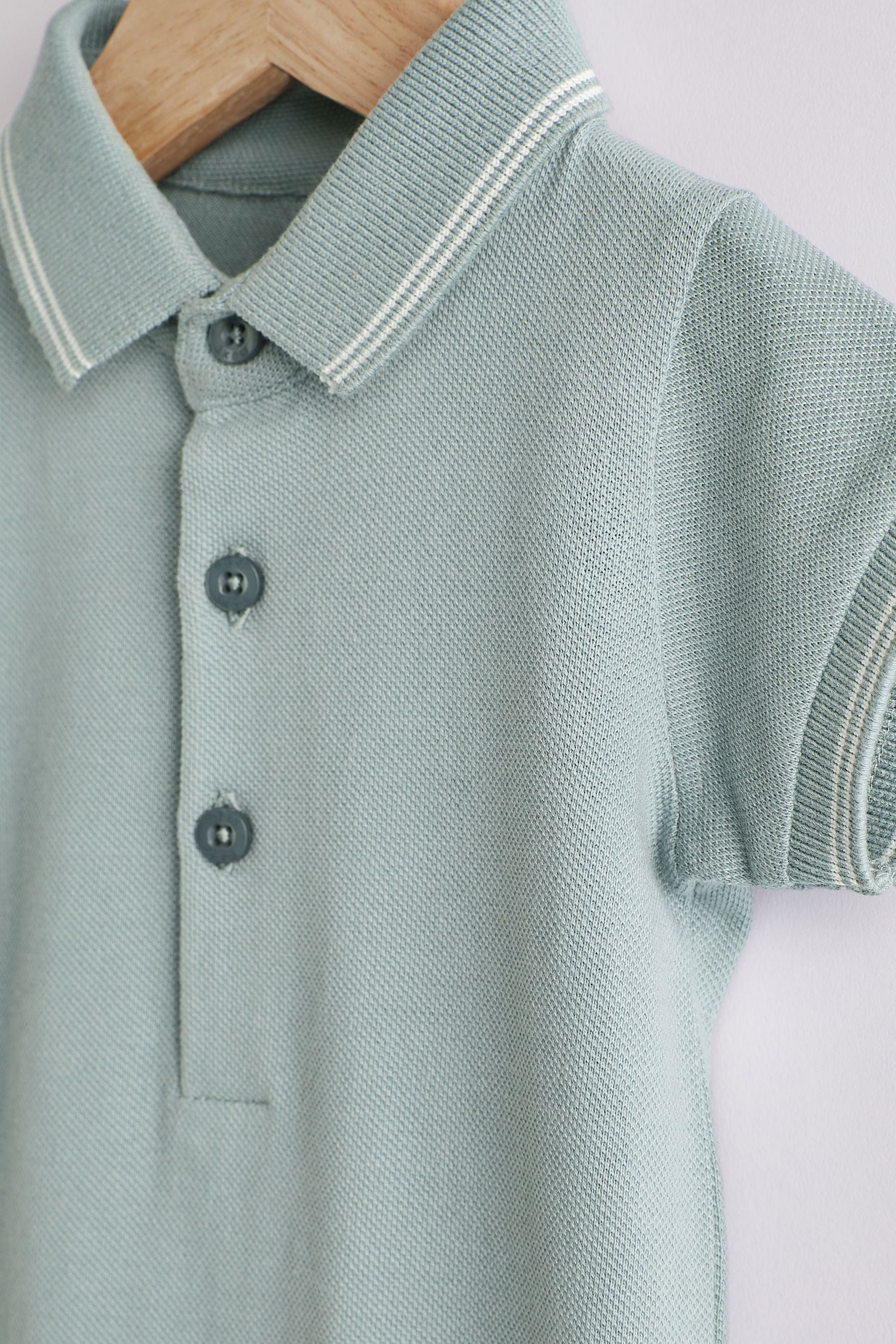 Sage Green Baby Polo Shirt Bodysuit