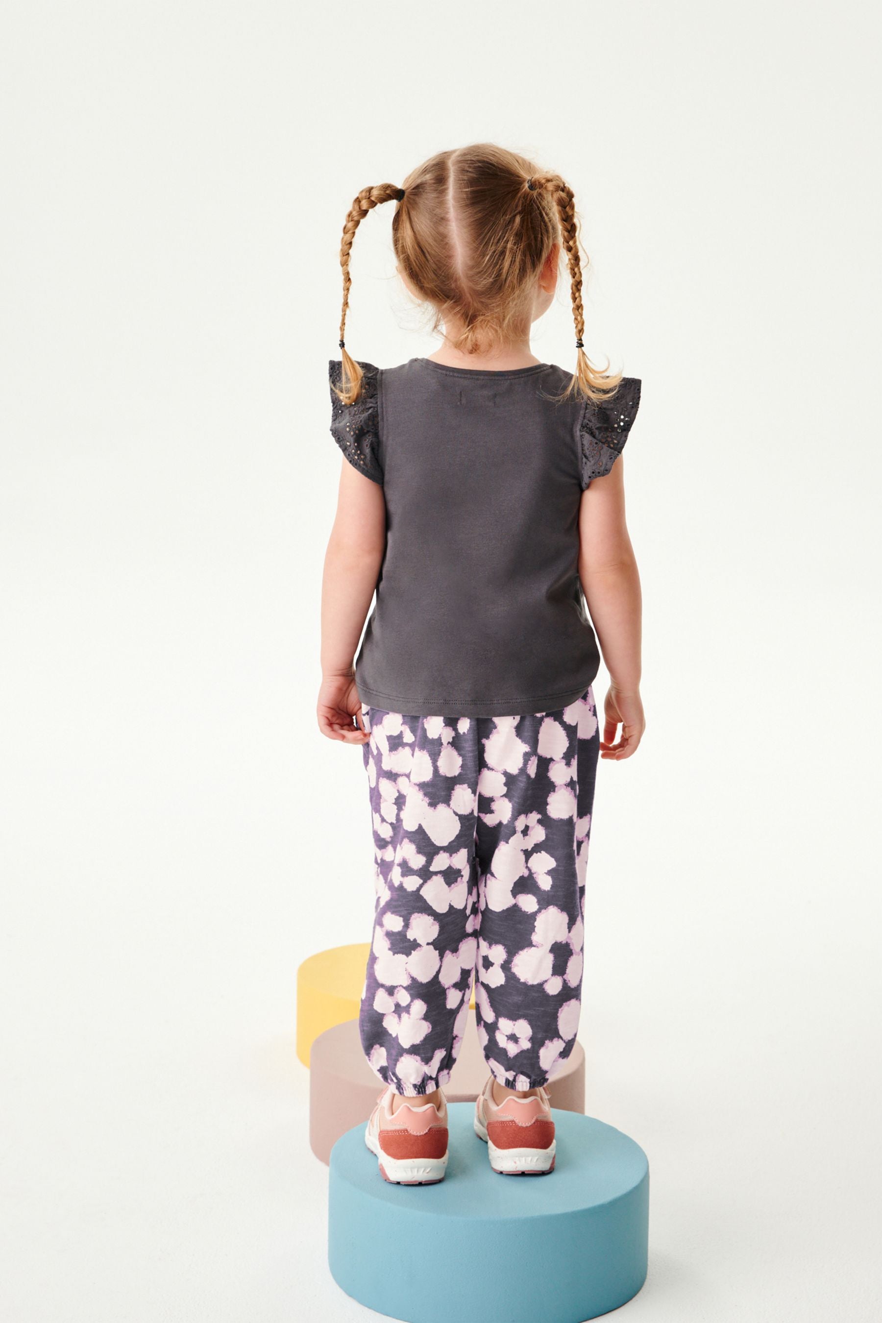 Black Leopard Print Cotton Trousers (3mths-7yrs)