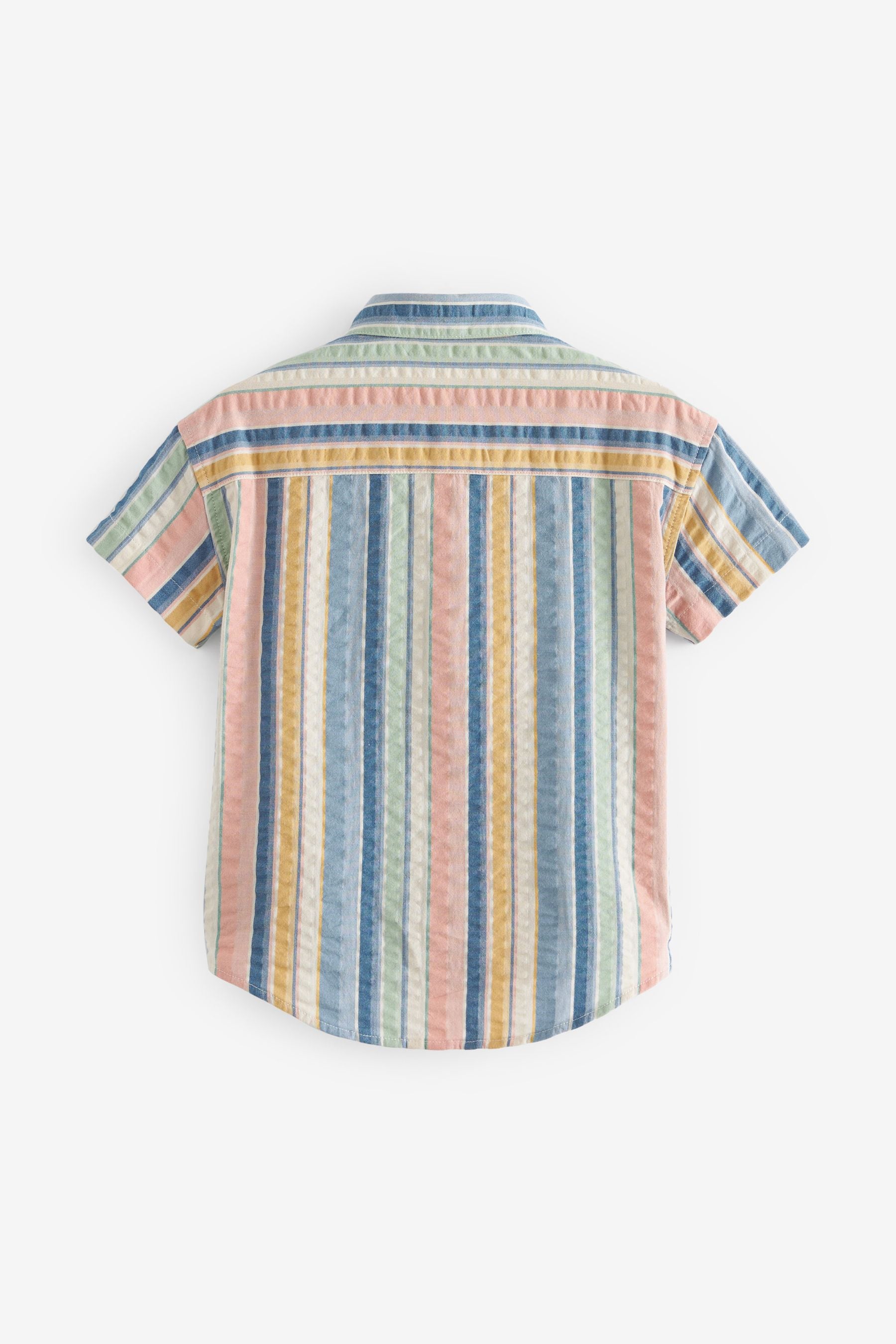 Rainbow Short Sleeve Vertical Stripe Shirt (3mths-7yrs)