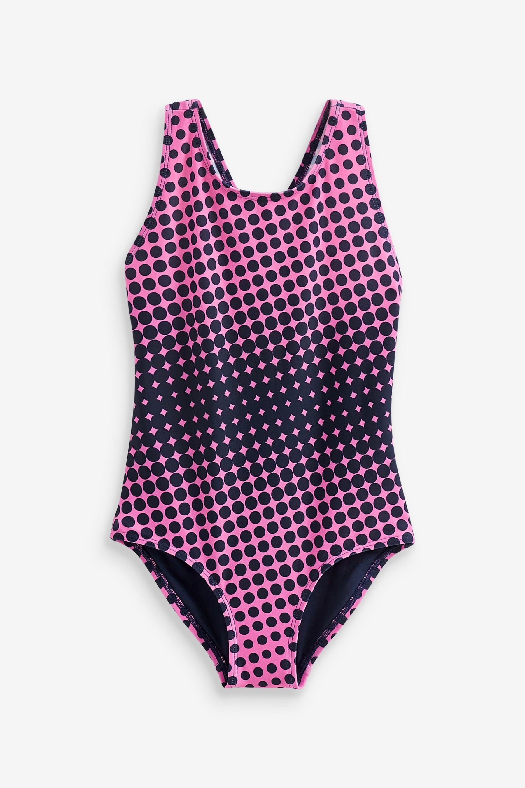 Pink/Navy Blue Sports Swimsuit (3-16yrs)