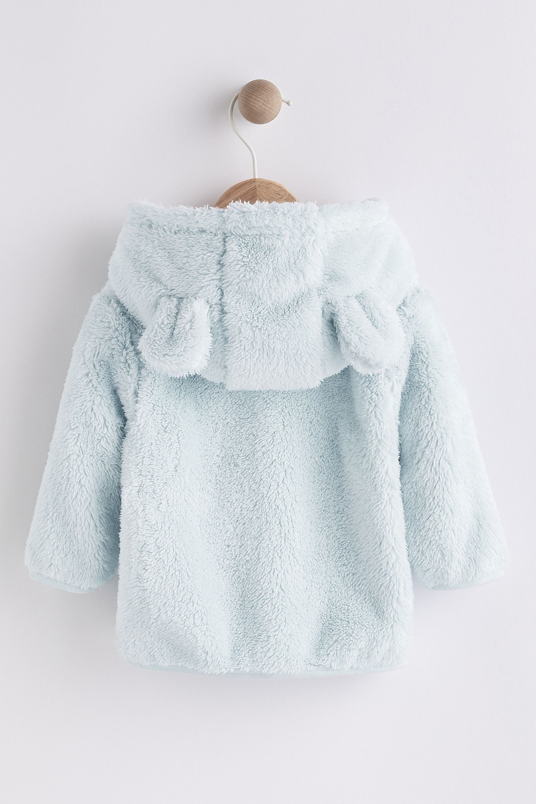 Blue Cosy Fleece Bear Baby Jacket