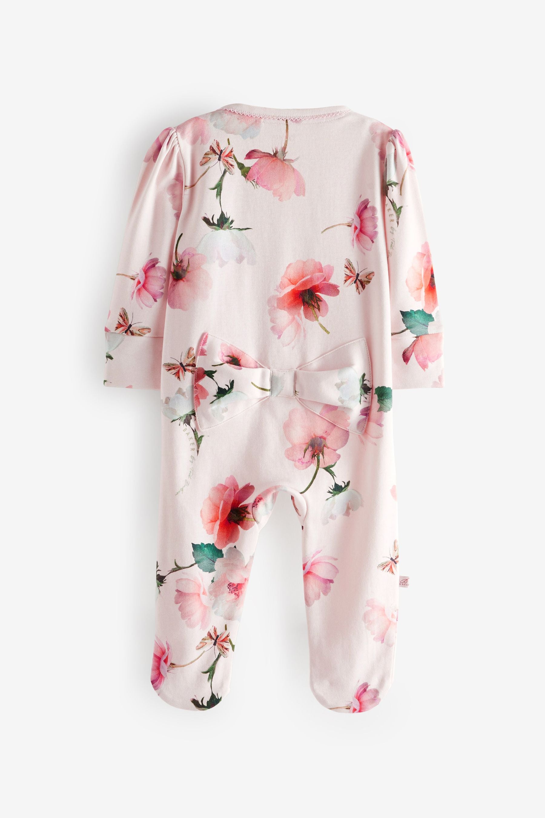 Pink Baker by Ted Baker Pink Floral Sleepsuit and Headband Set