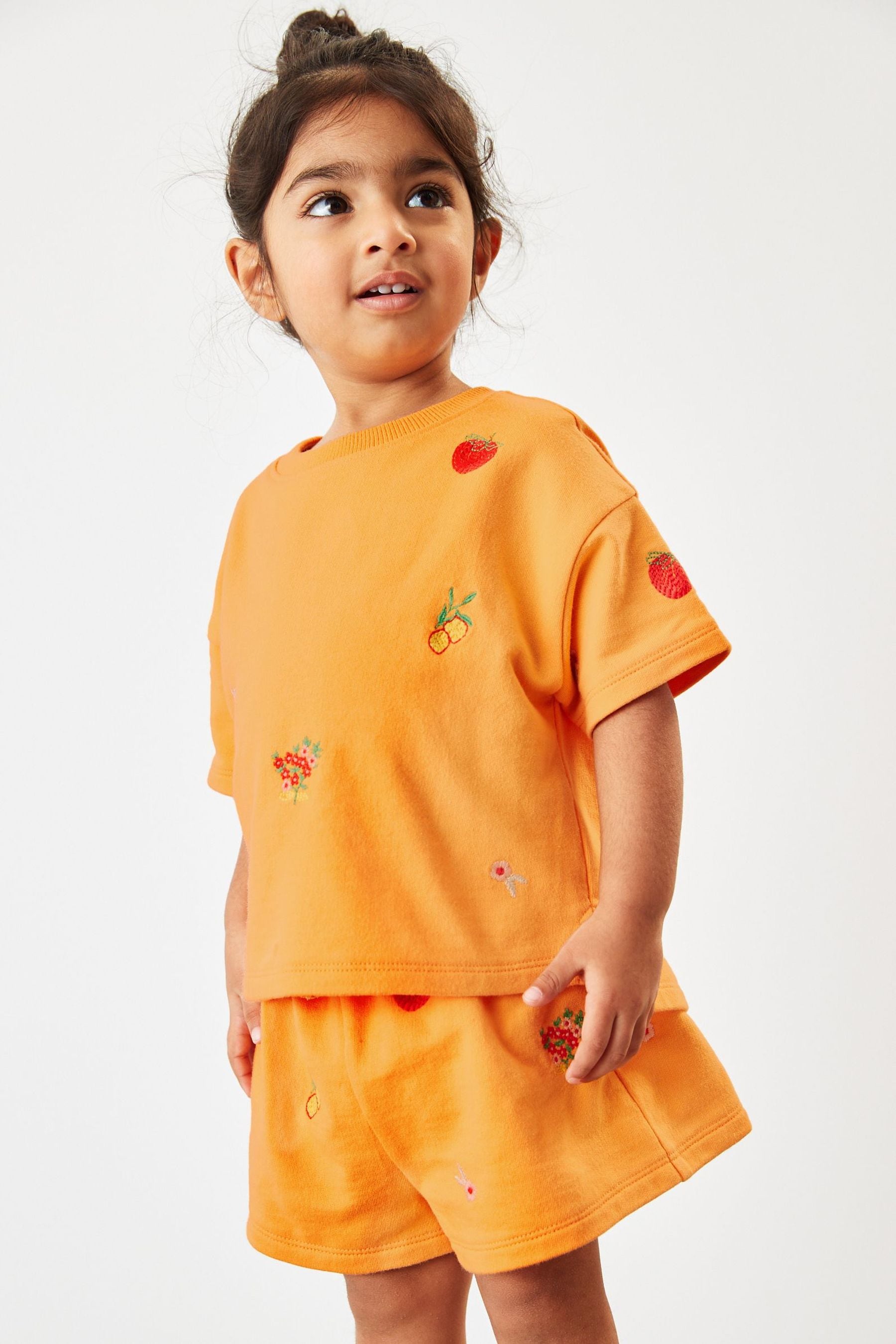 Orange T-Shirt and Short Set (3mths-7yrs)