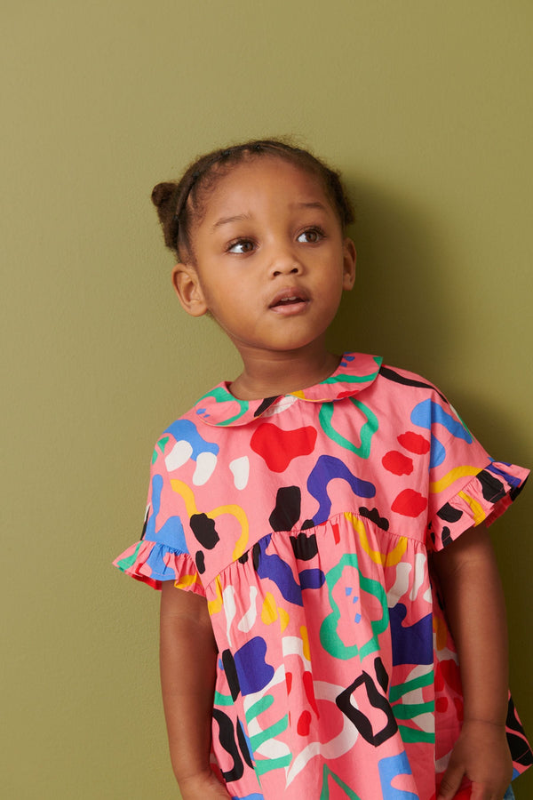 Pink Printed Cotton Blouse (12mths-8yrs)