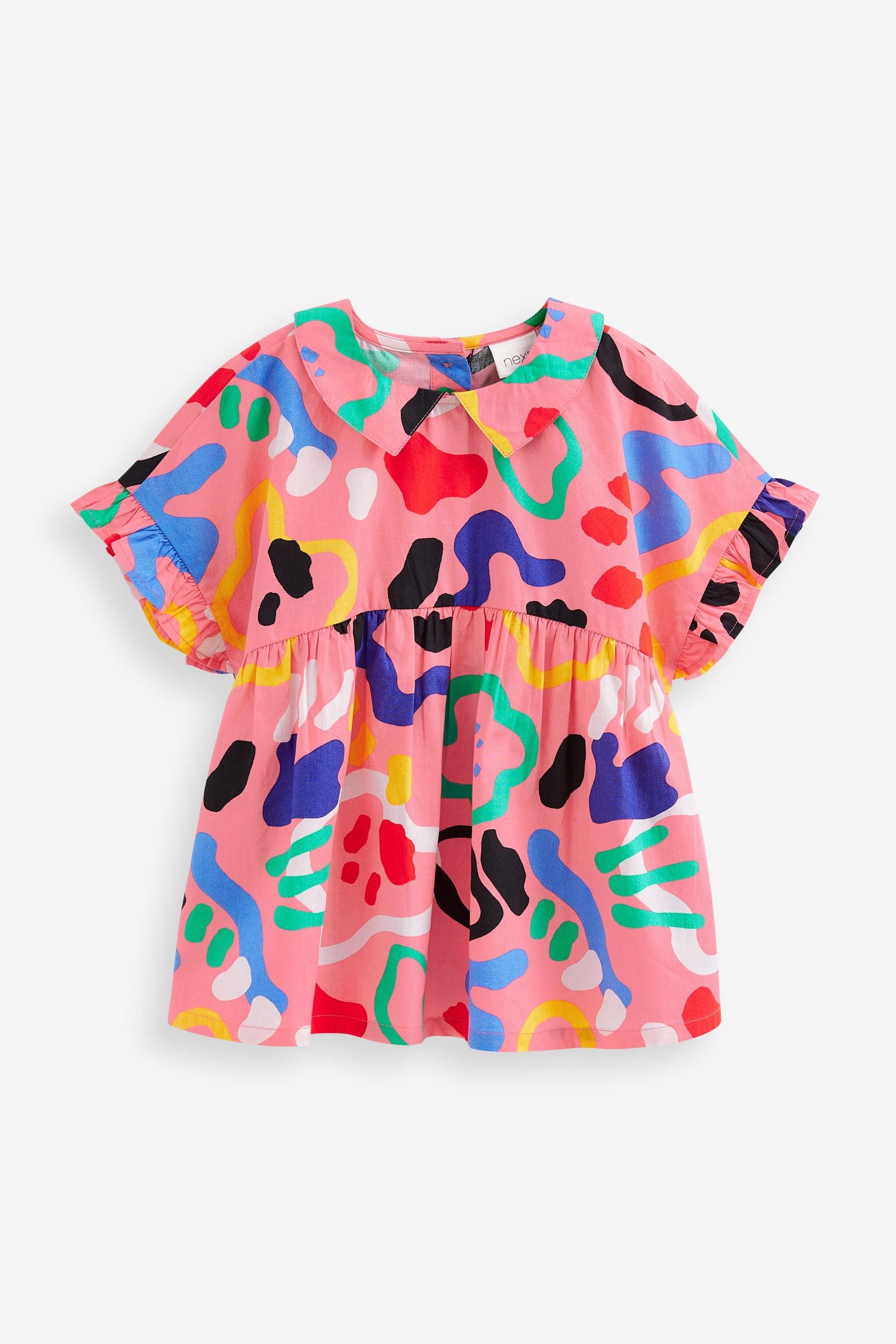 Pink Printed Cotton Blouse (12mths-8yrs)