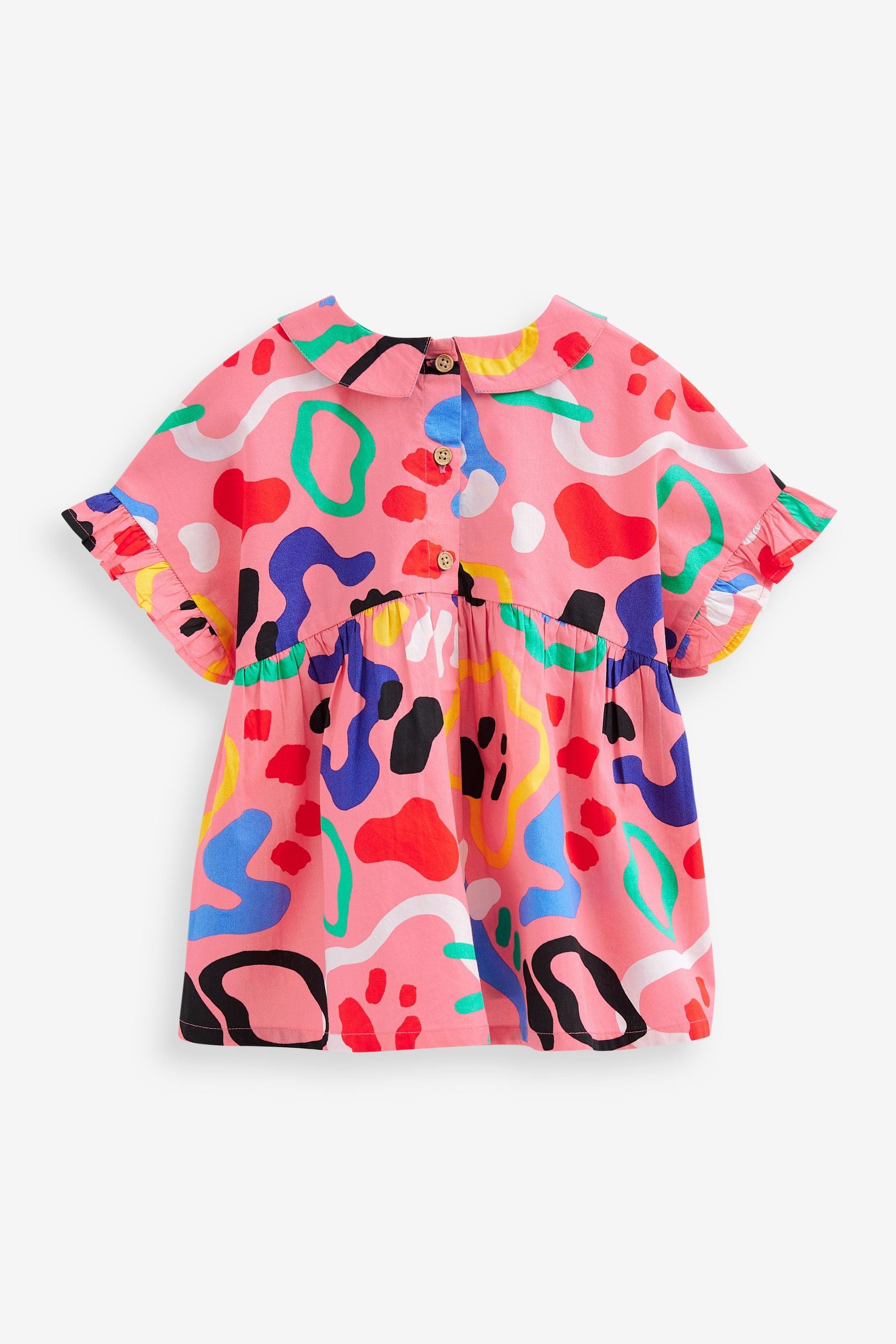 Pink Printed Cotton Blouse (12mths-8yrs)