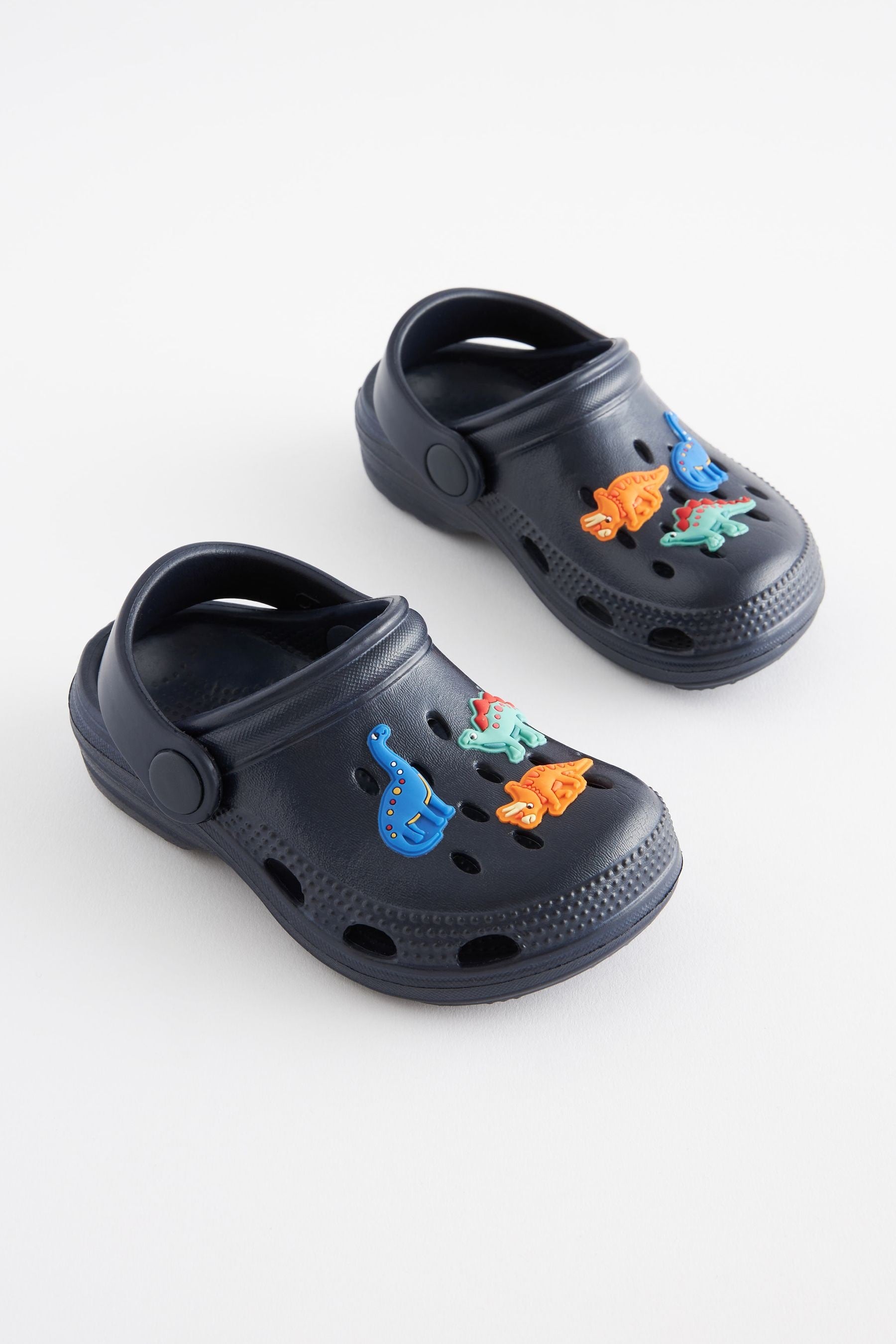 Navy Blue Dinosaur Clogs