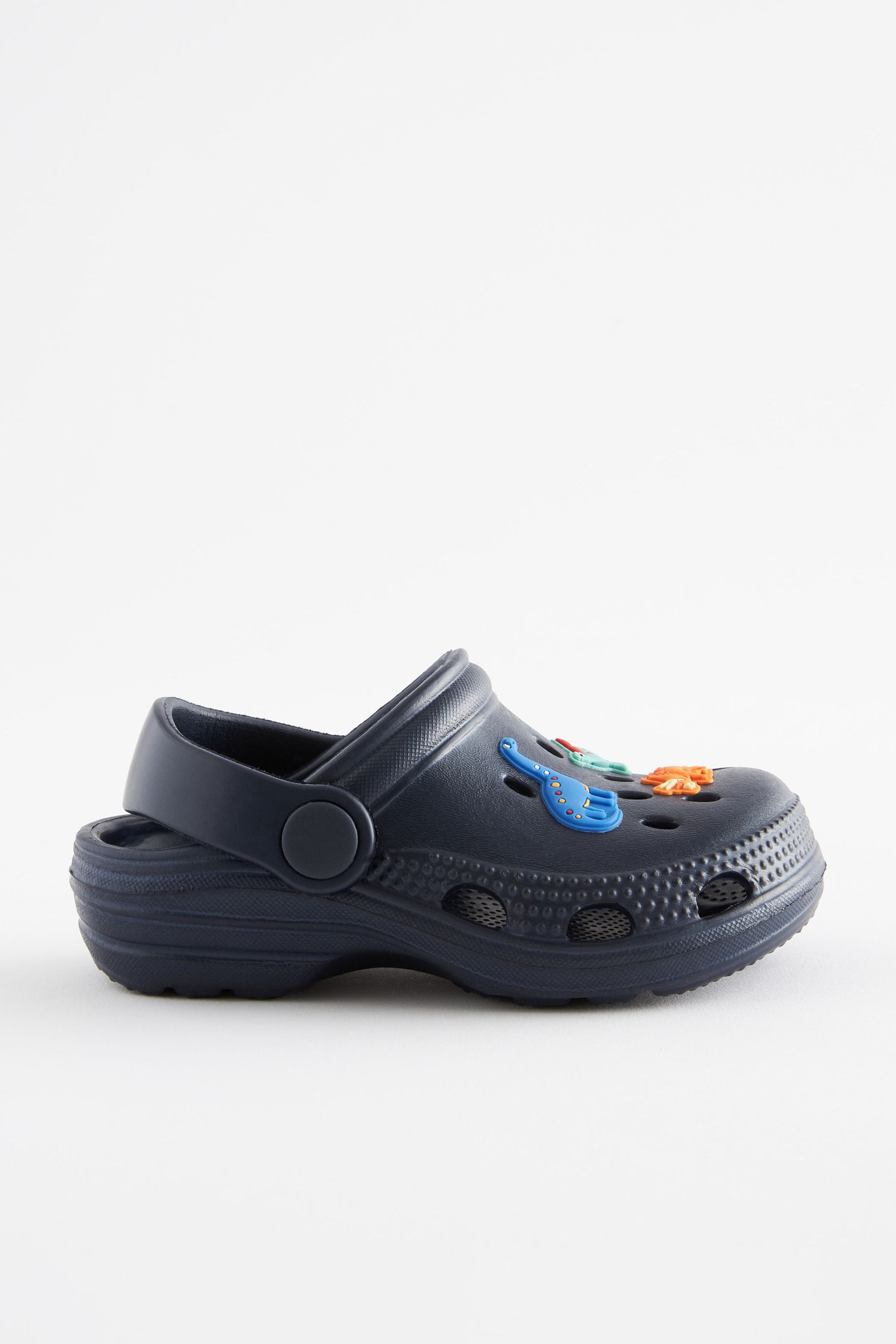 Navy Blue Dinosaur Clogs