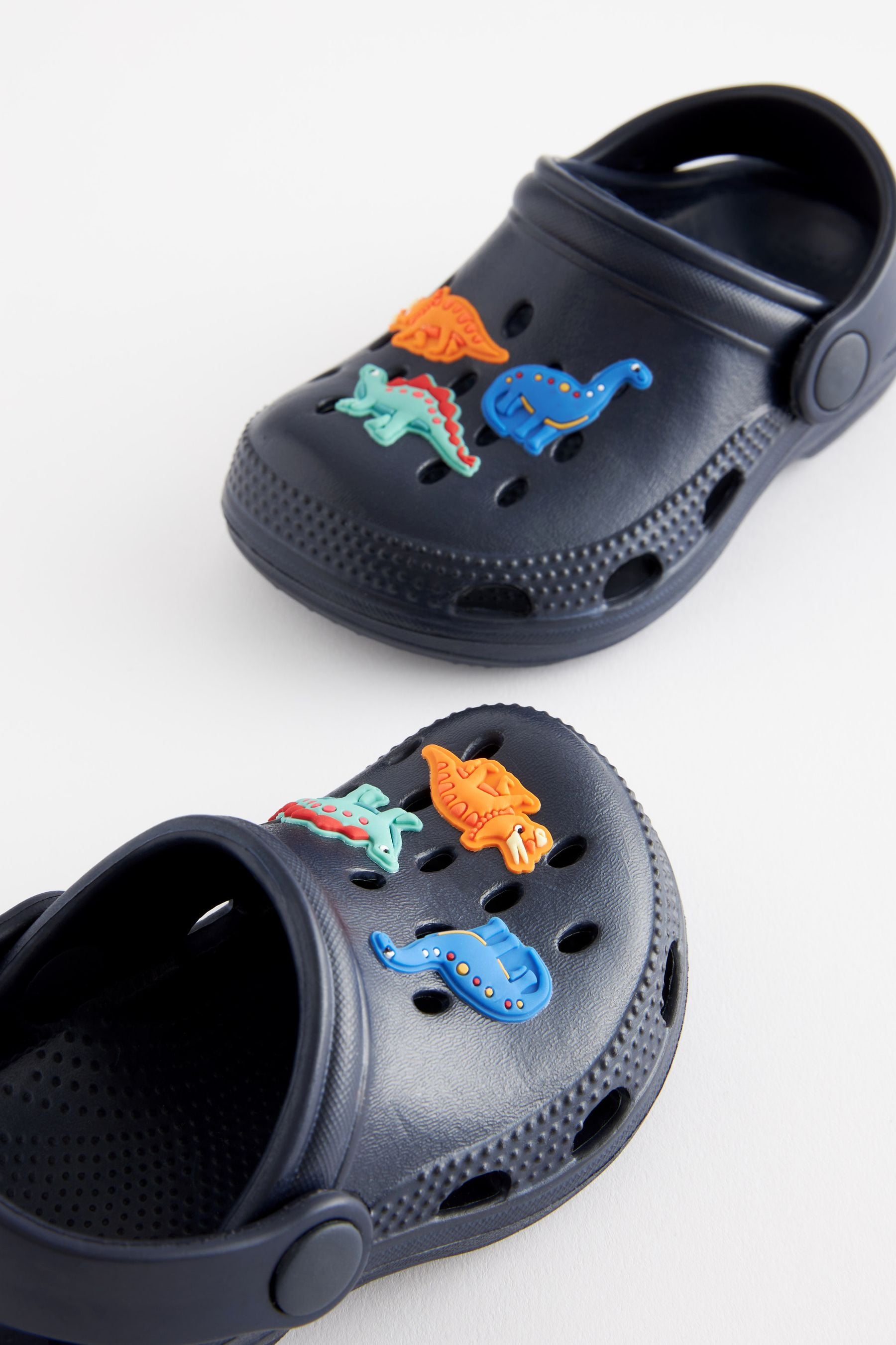 Navy Blue Dinosaur Clogs