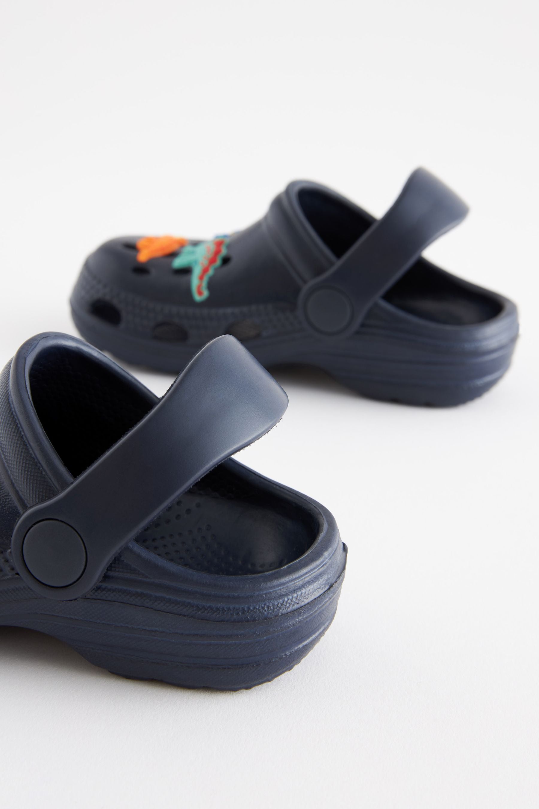 Navy Blue Dinosaur Clogs