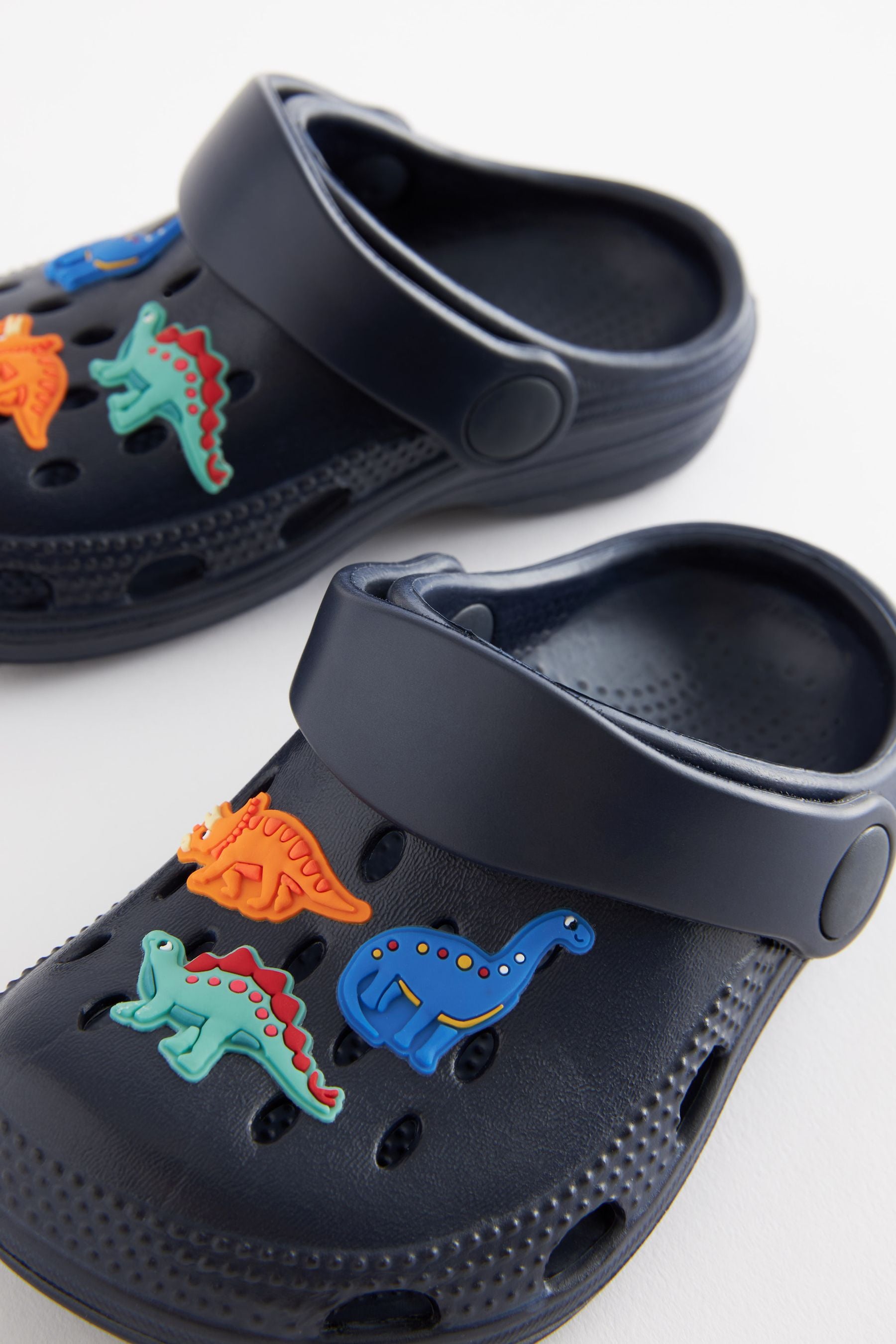 Navy Blue Dinosaur Clogs