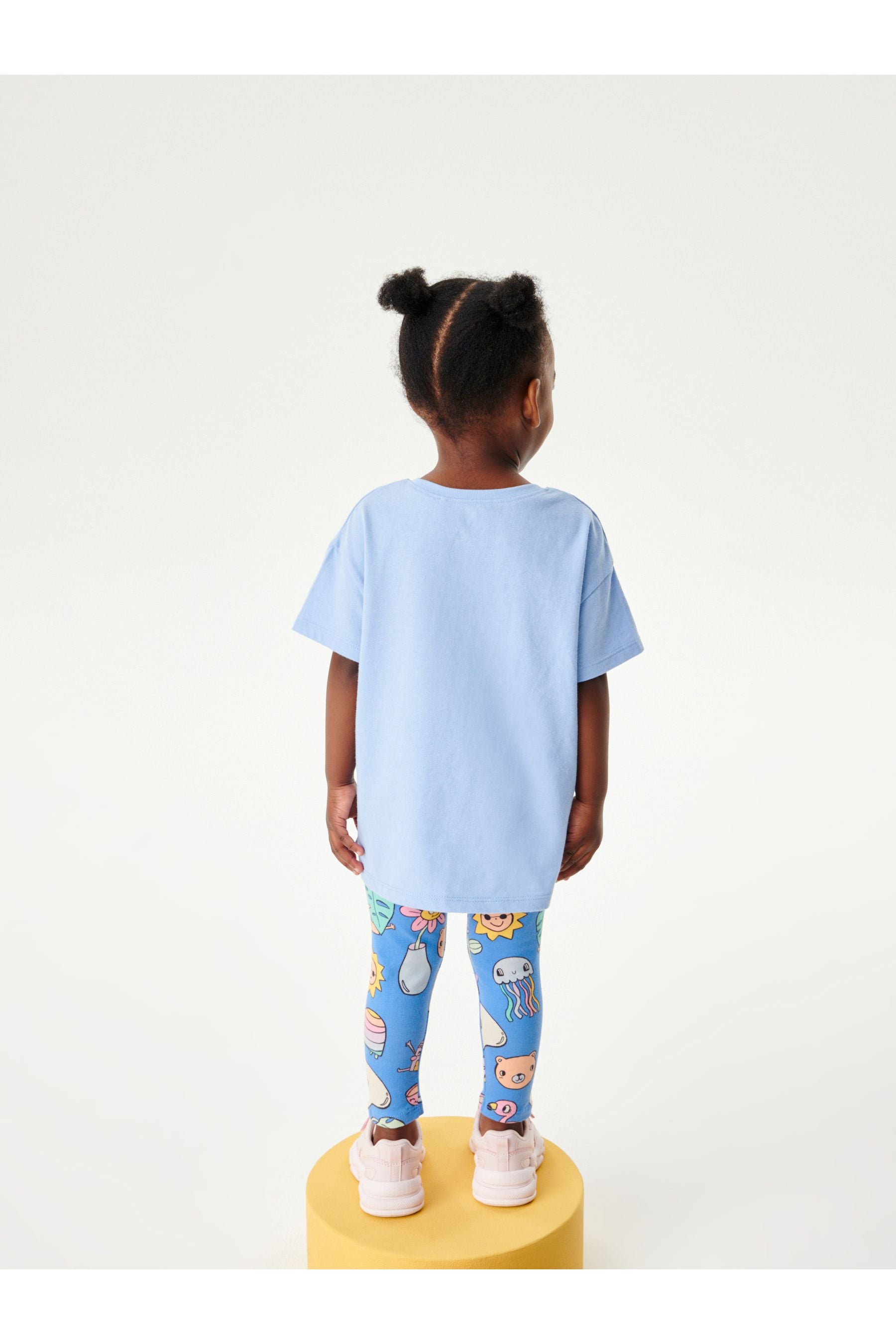 Blue Daisy Sunshine Oversized Cotton T-Shirt (3mths-7yrs)