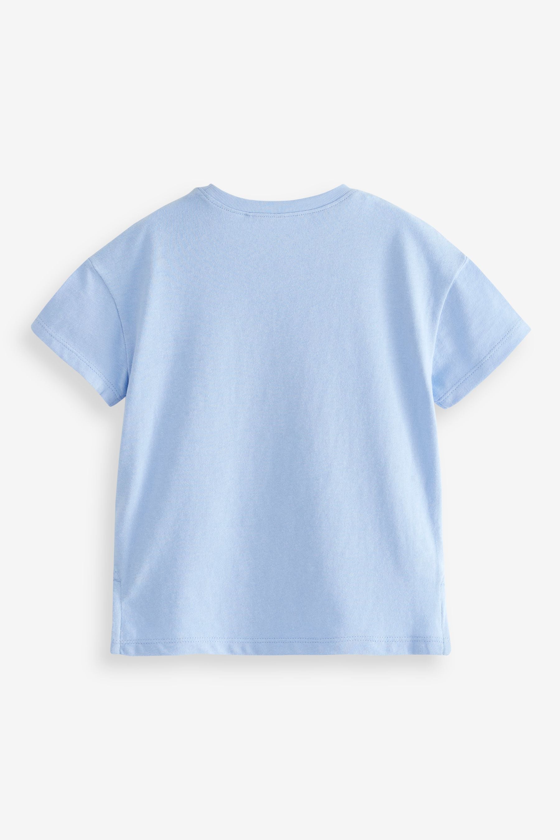 Blue Daisy Sunshine Oversized Cotton T-Shirt (3mths-7yrs)