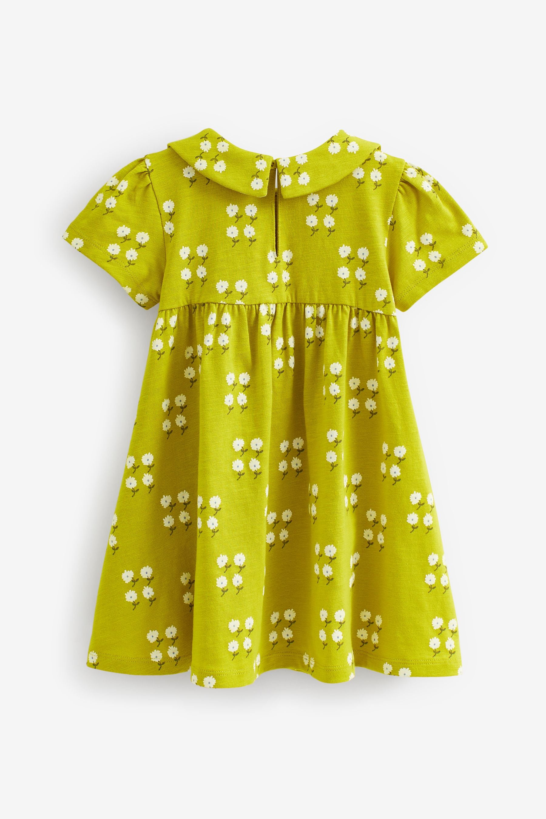 Green Short Sleeve Collar Dress (3mths-7yrs)