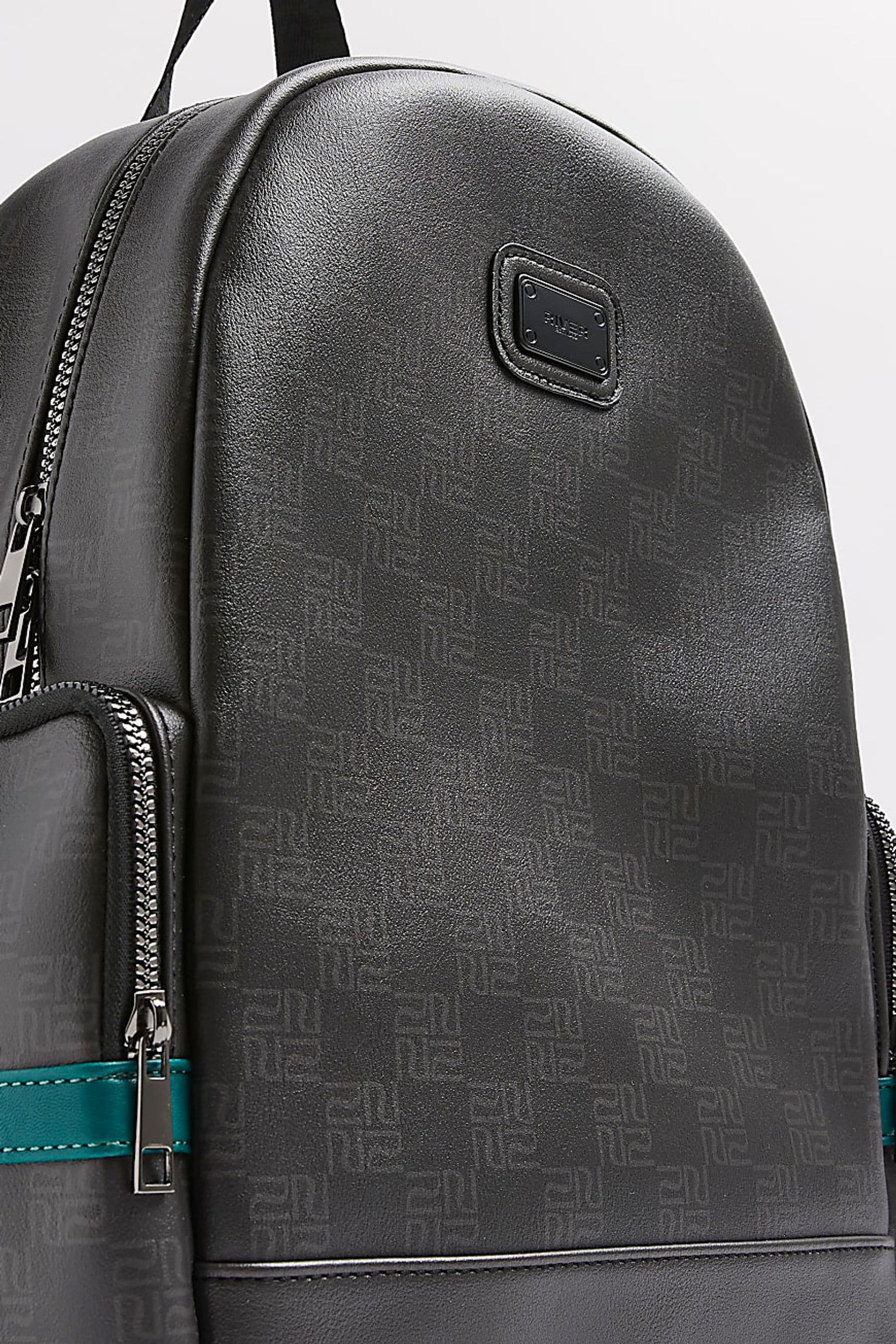 Black River Island PU Checkerboard Black Backpack