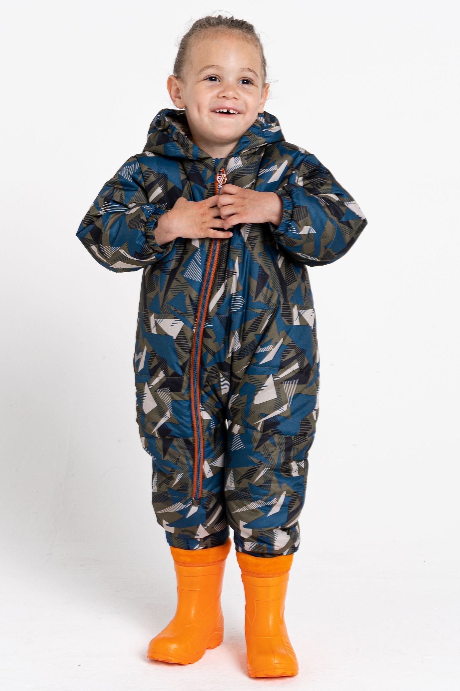 Khaki Green Dare 2b x Next Kids Toboggan Waterproof Snowsuit