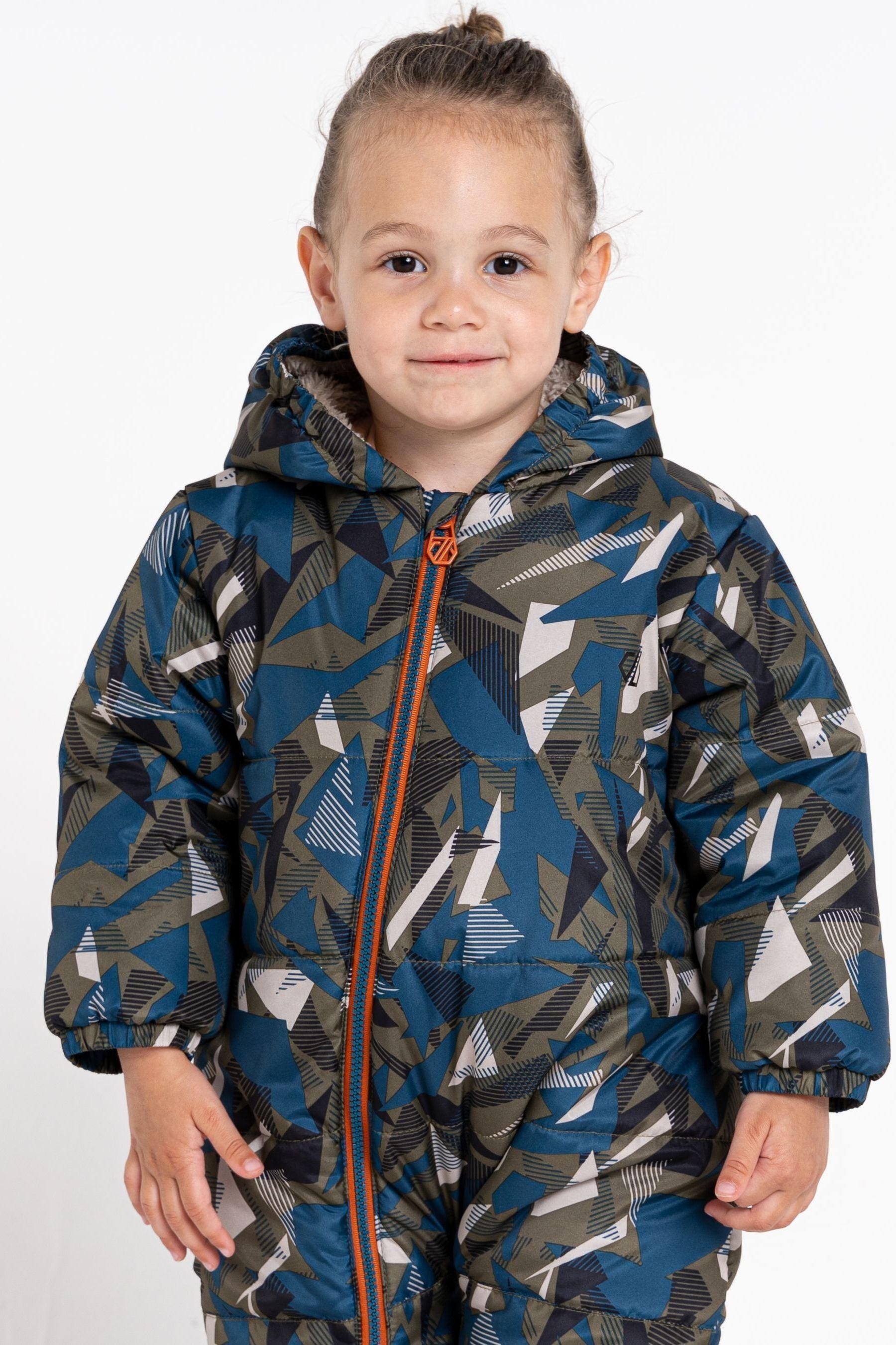 Khaki Green Dare 2b x Next Kids Toboggan Waterproof Snowsuit