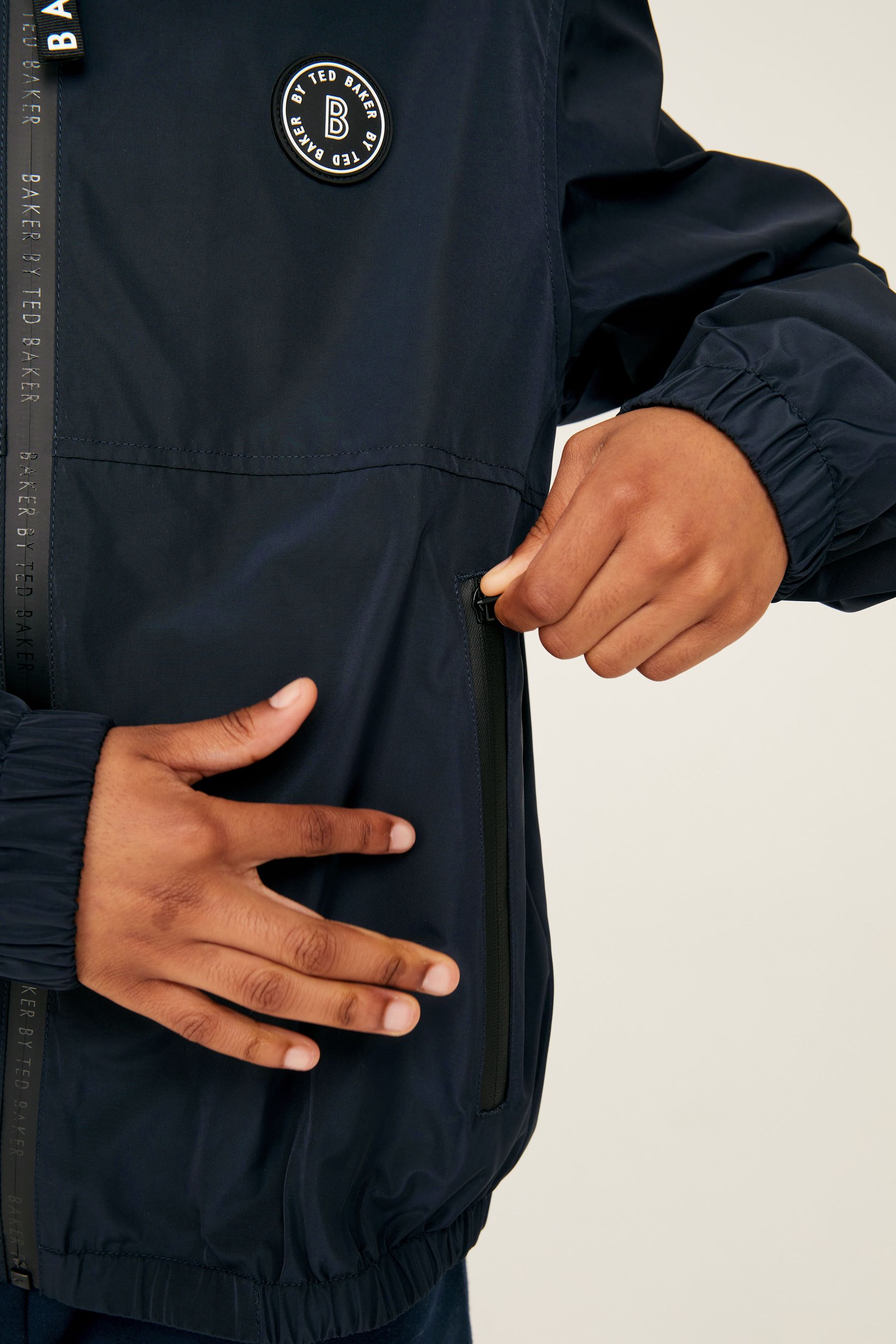 Navy Shower Resistant Navy Casual Jacket