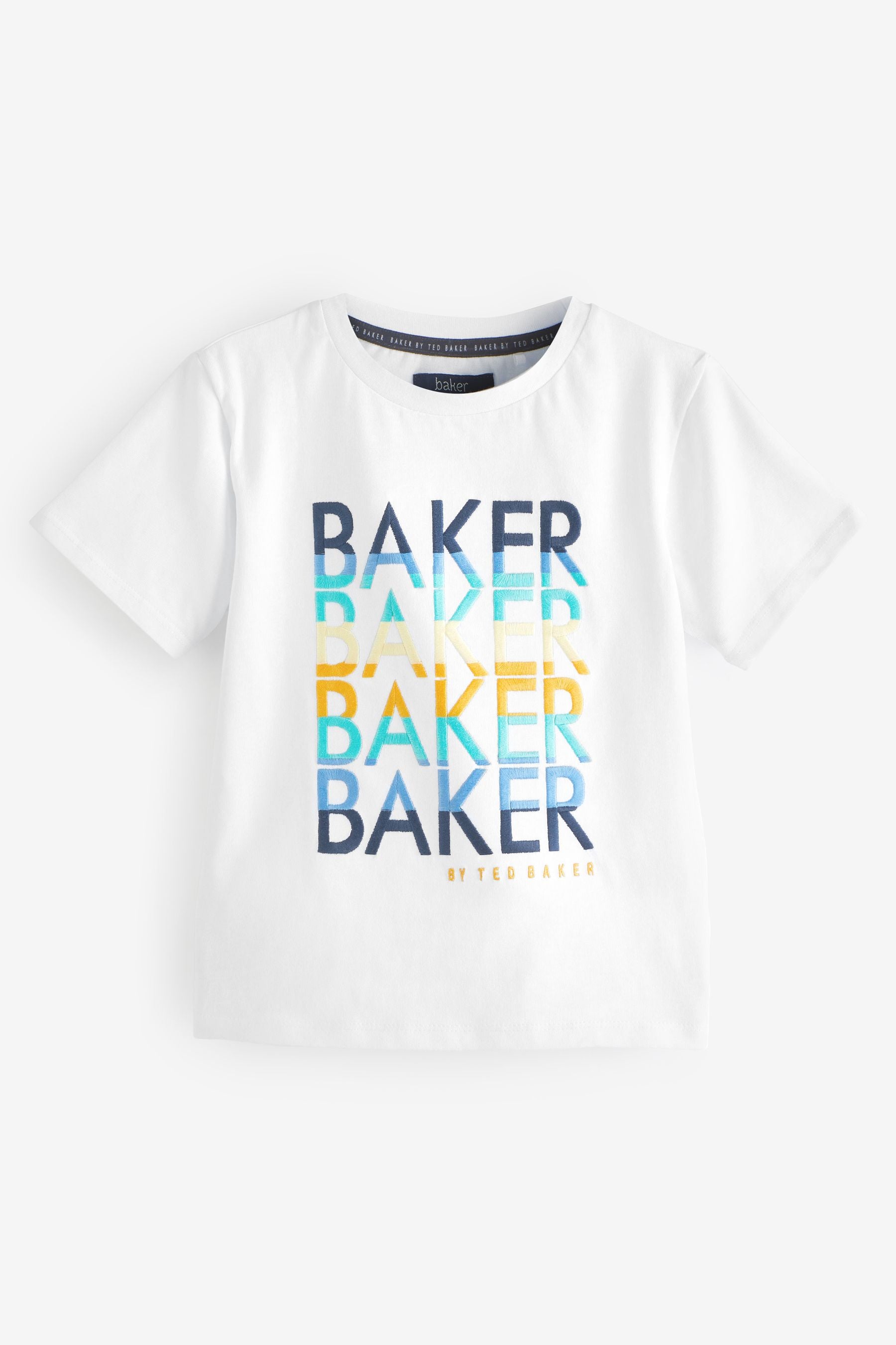 Baker by Ted Baker White Graphic Short Sleeve T-Shirt