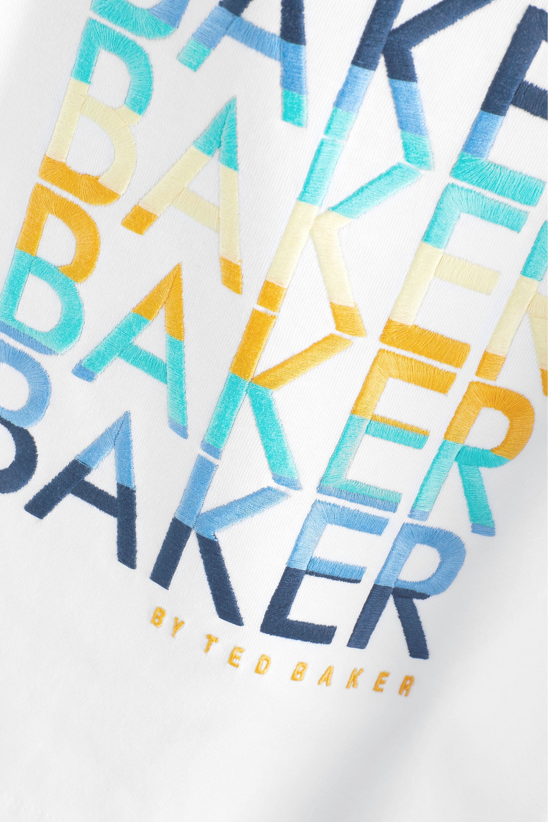 Baker by Ted Baker White Graphic Short Sleeve T-Shirt