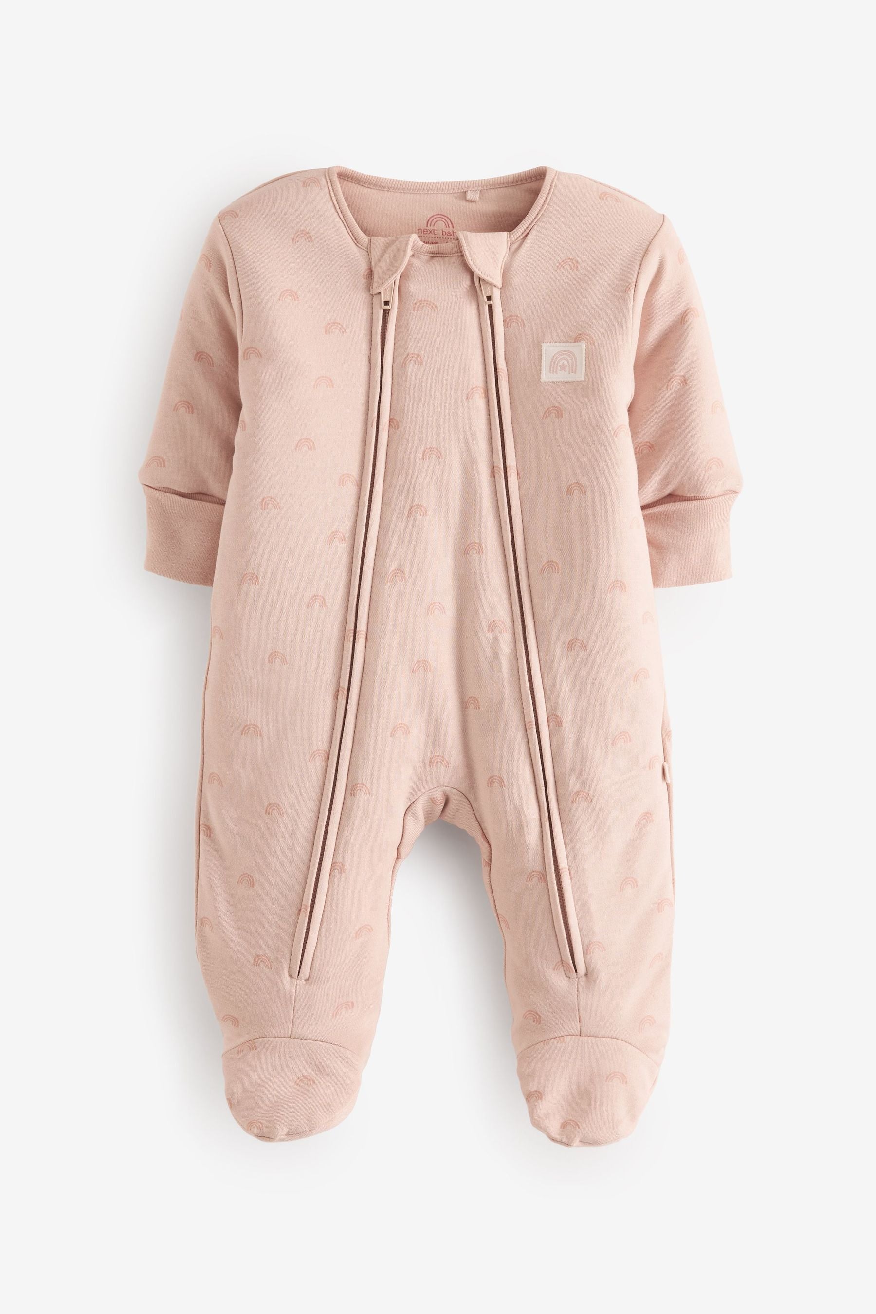 Pink 2.5 Tog Wadded Single Sleepsuit