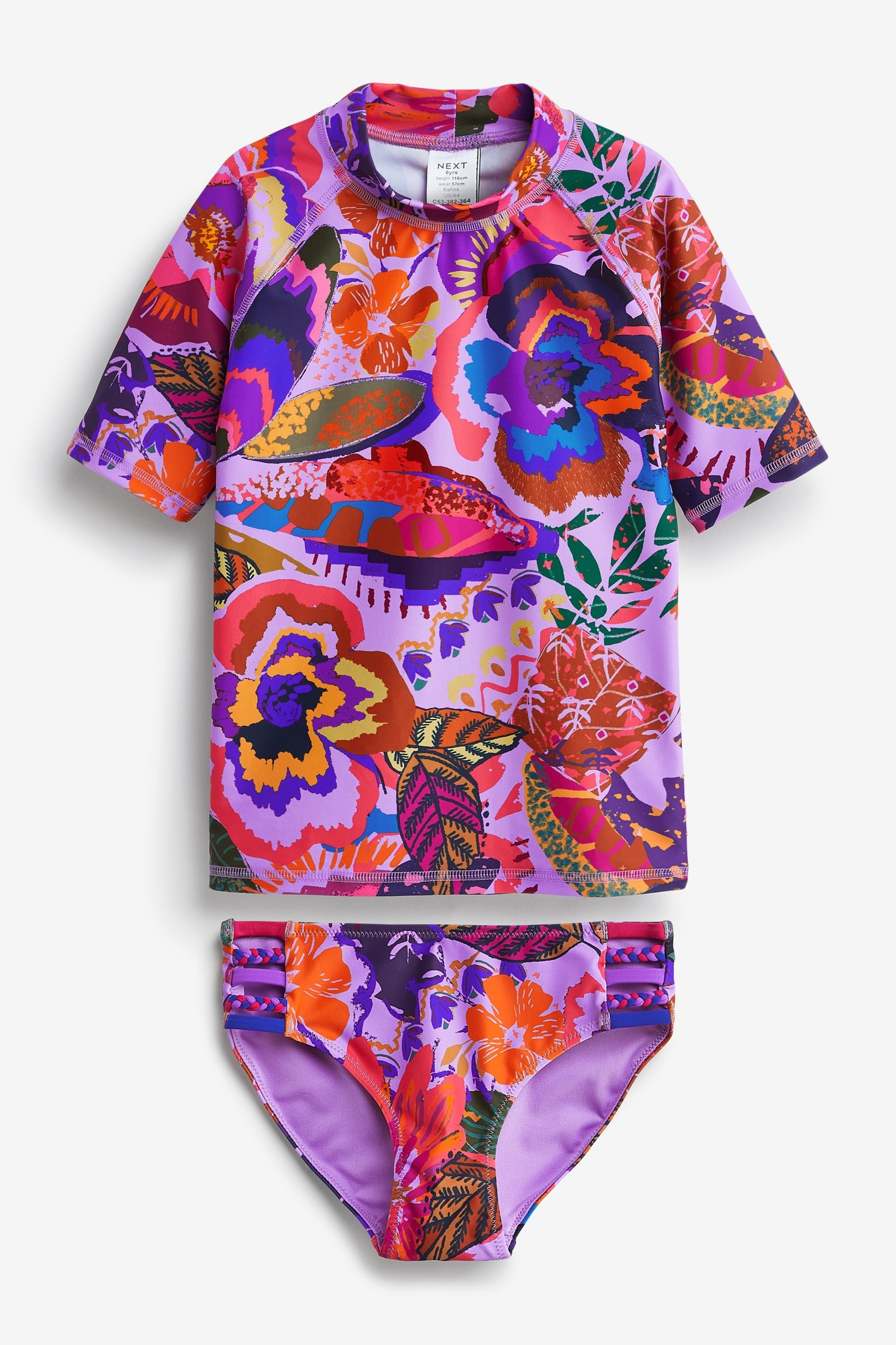 Purple 2 Piece Sunsafe Swim Set (3mths-16yrs)