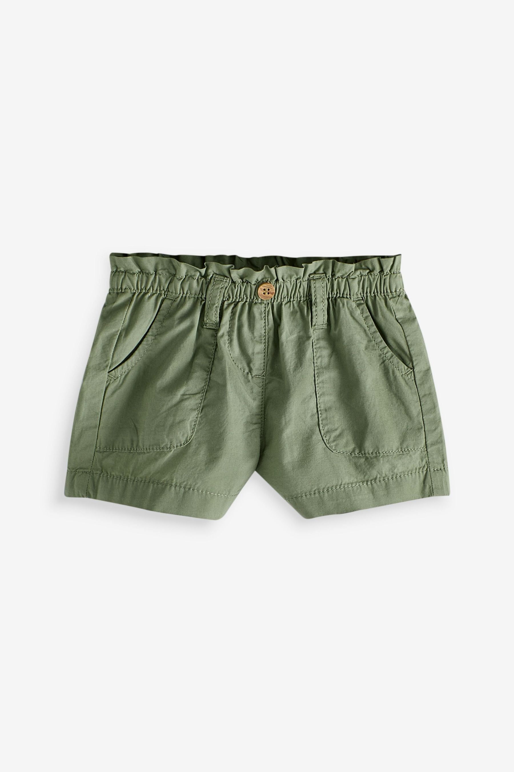 Khaki Green Cotton Shorts (3mths-7yrs)