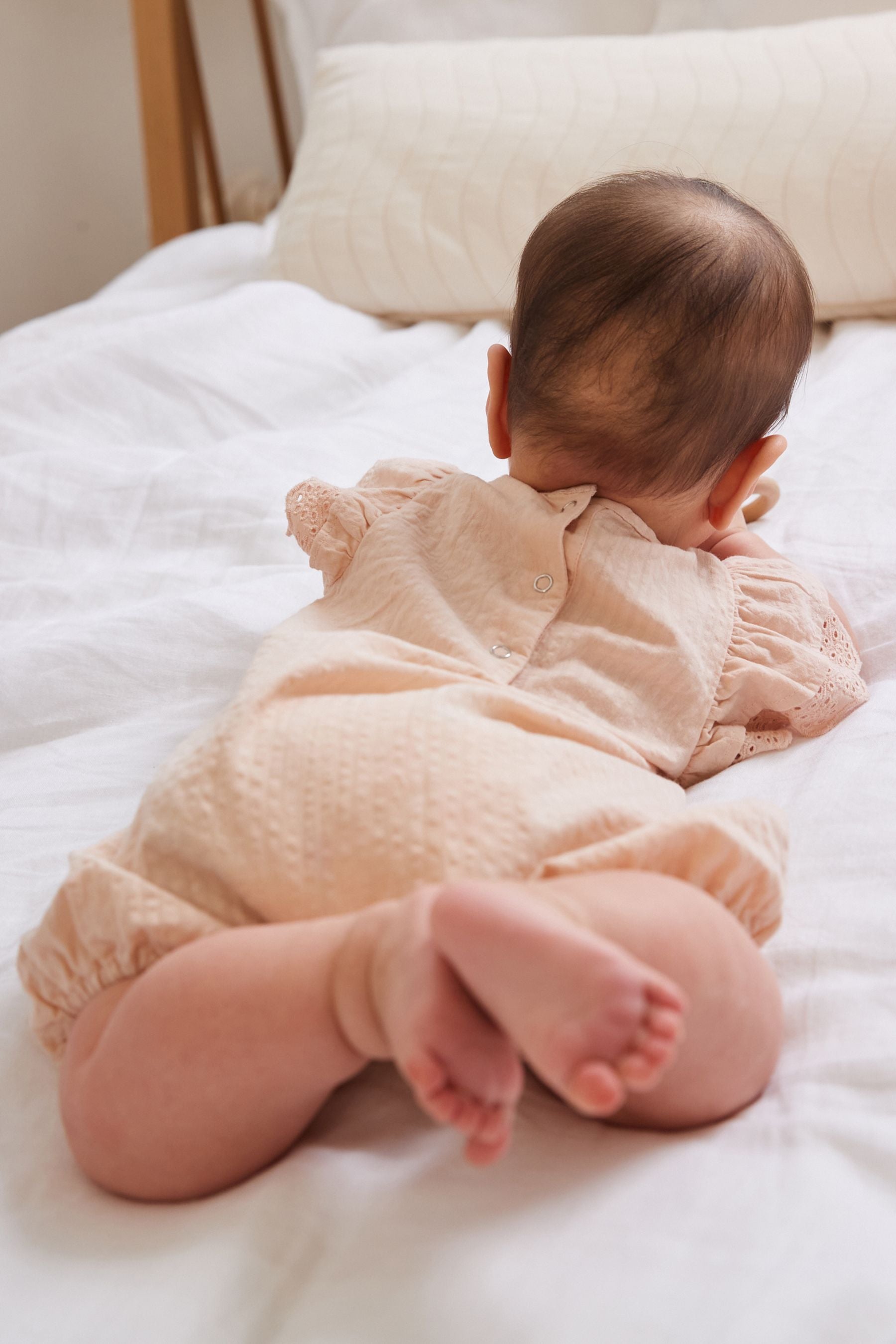 Peach Pink Baby Wrap Playsuit (0mths-2yrs)