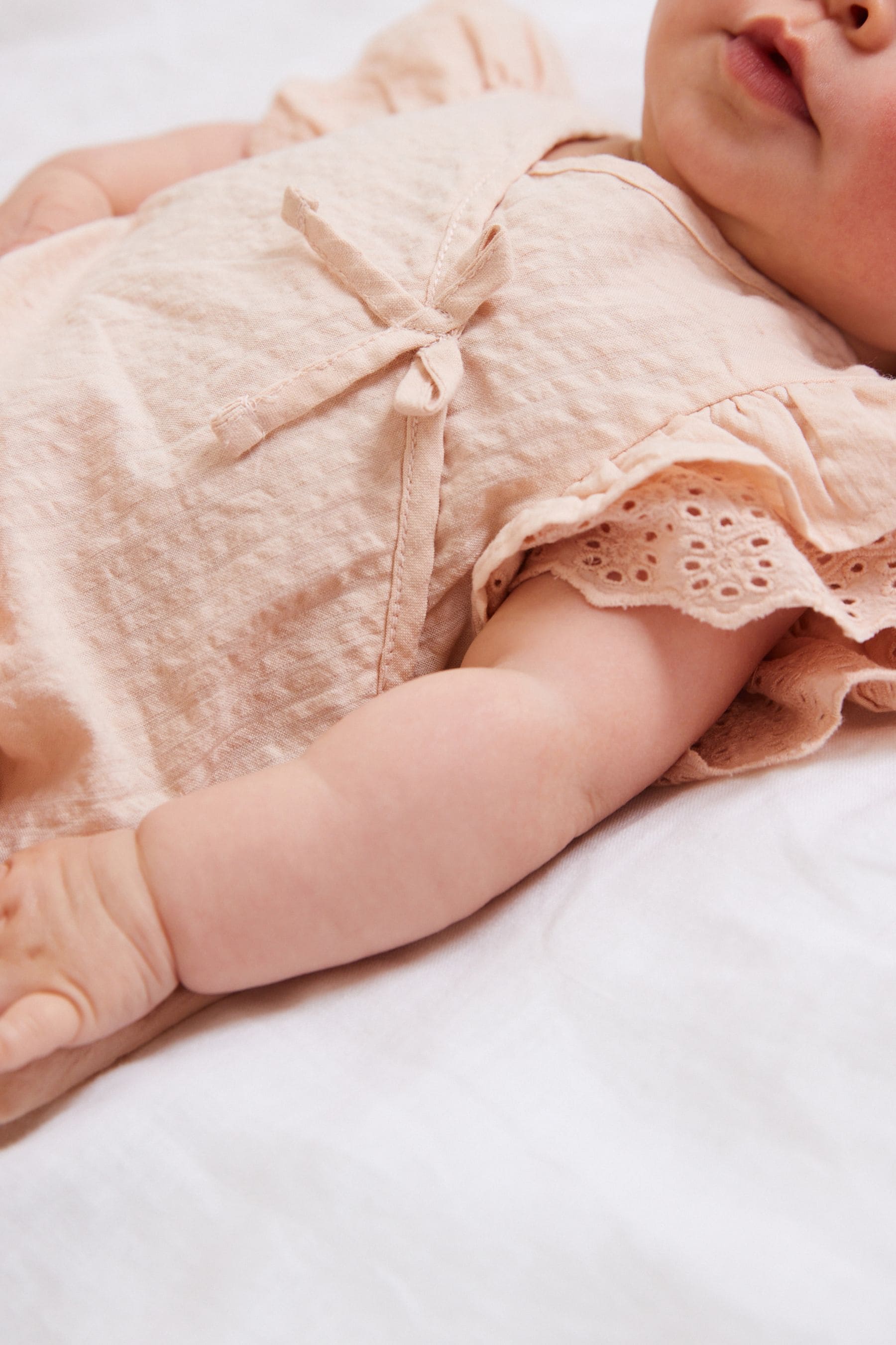 Peach Pink Baby Wrap Playsuit (0mths-2yrs)