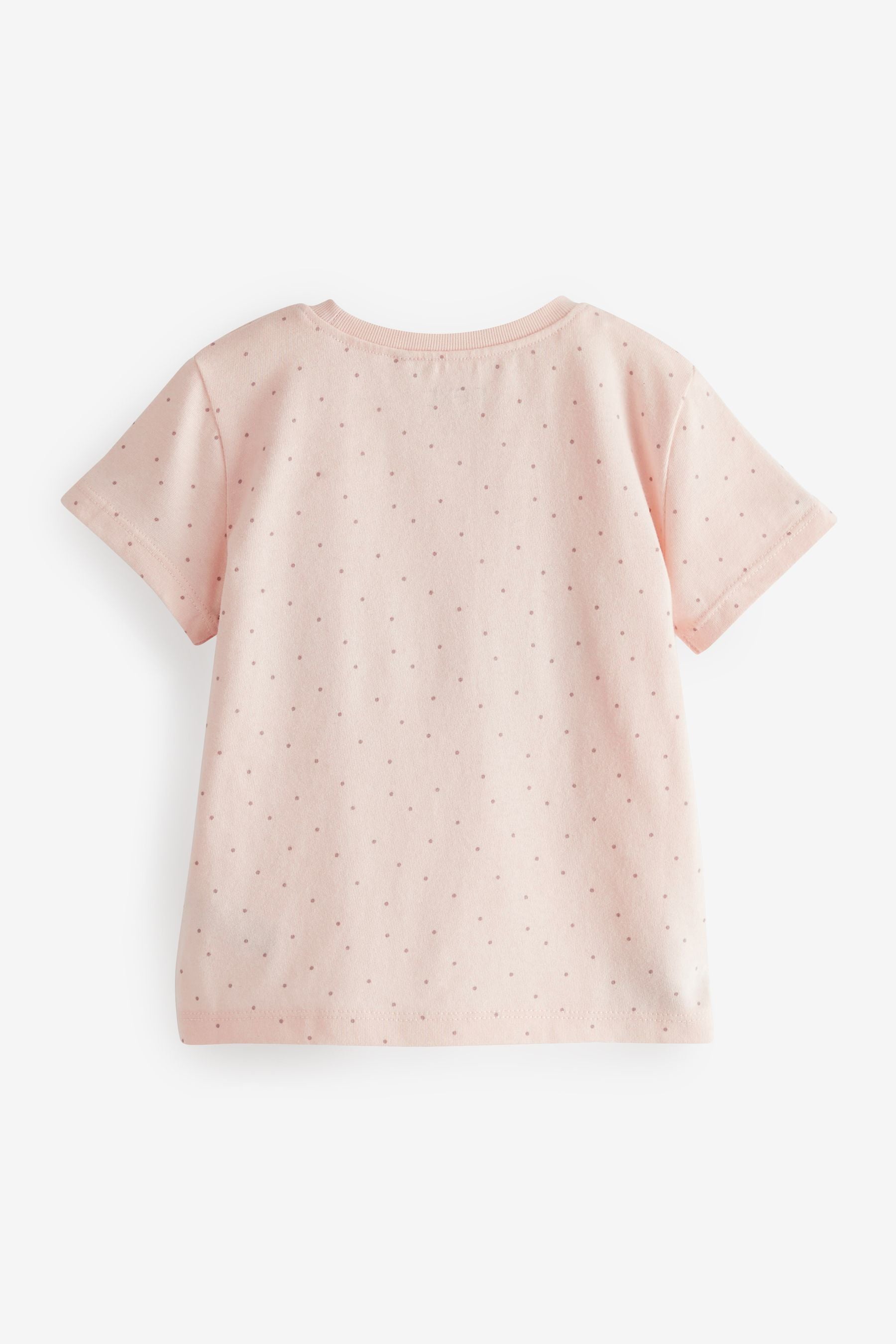 Pale Pink Ballerina Short Sleeve Cotton T-Shirt (3mths-7yrs)