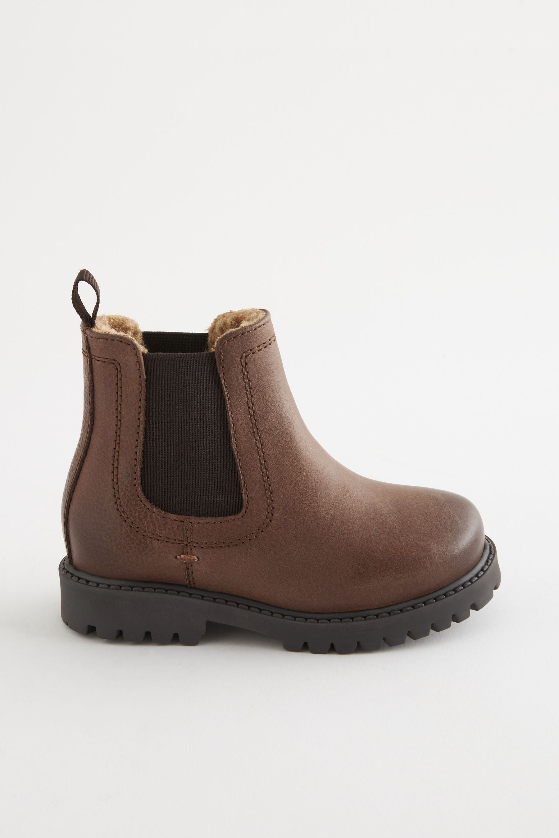 Brown Chunky Chelsea Boots