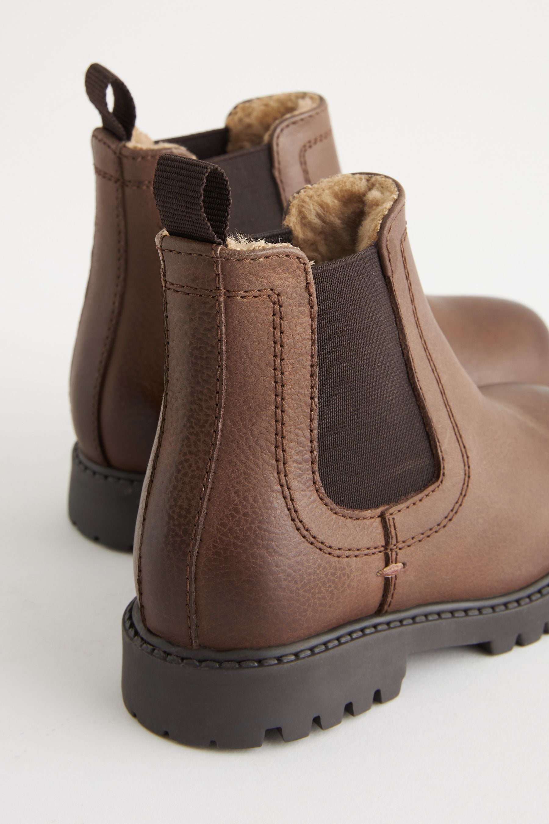 Brown Chunky Chelsea Boots