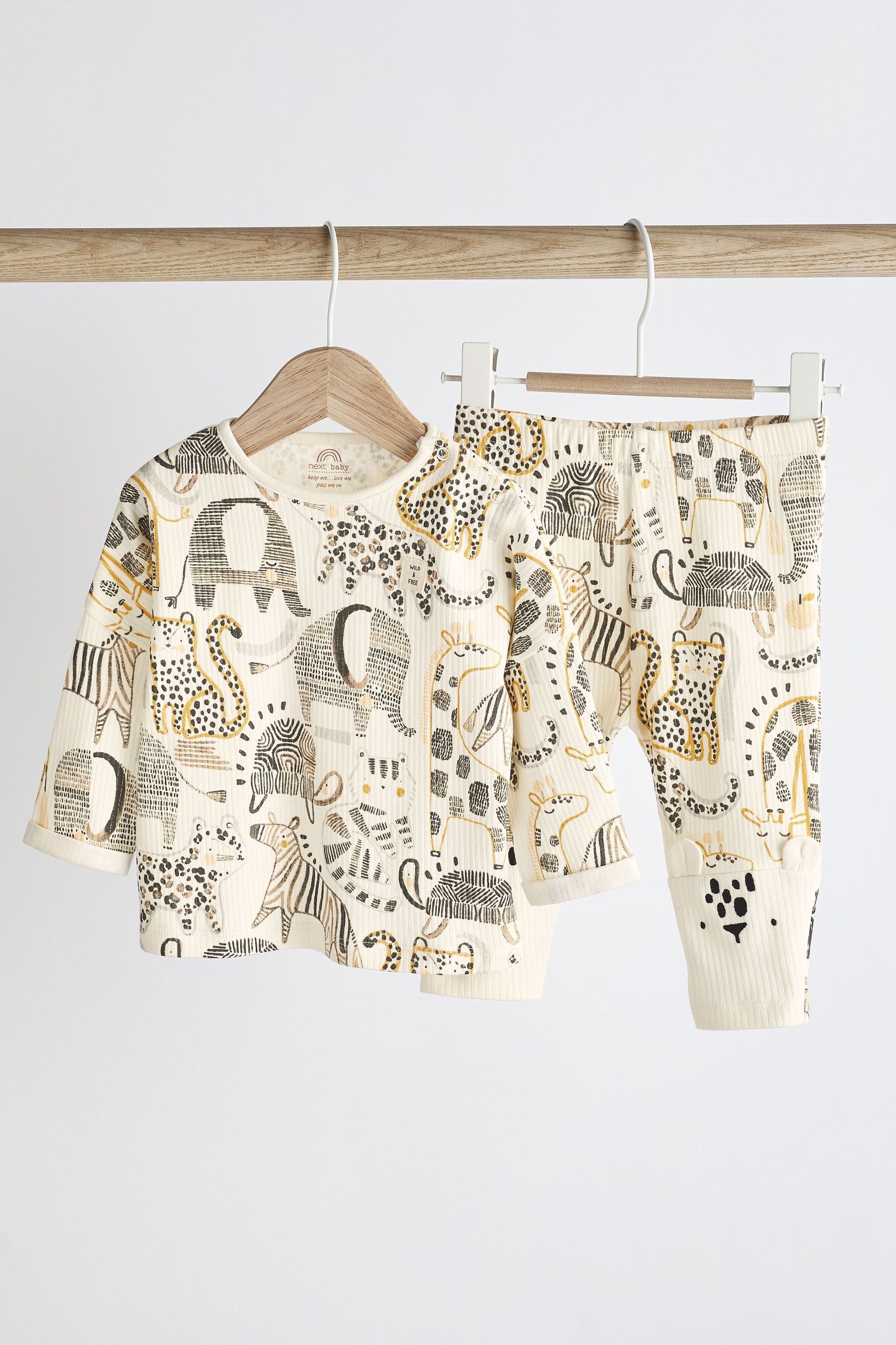 Monochrome Safari 2 Piece Baby T-Shirt And Leggings Set (0mths-2yrs)