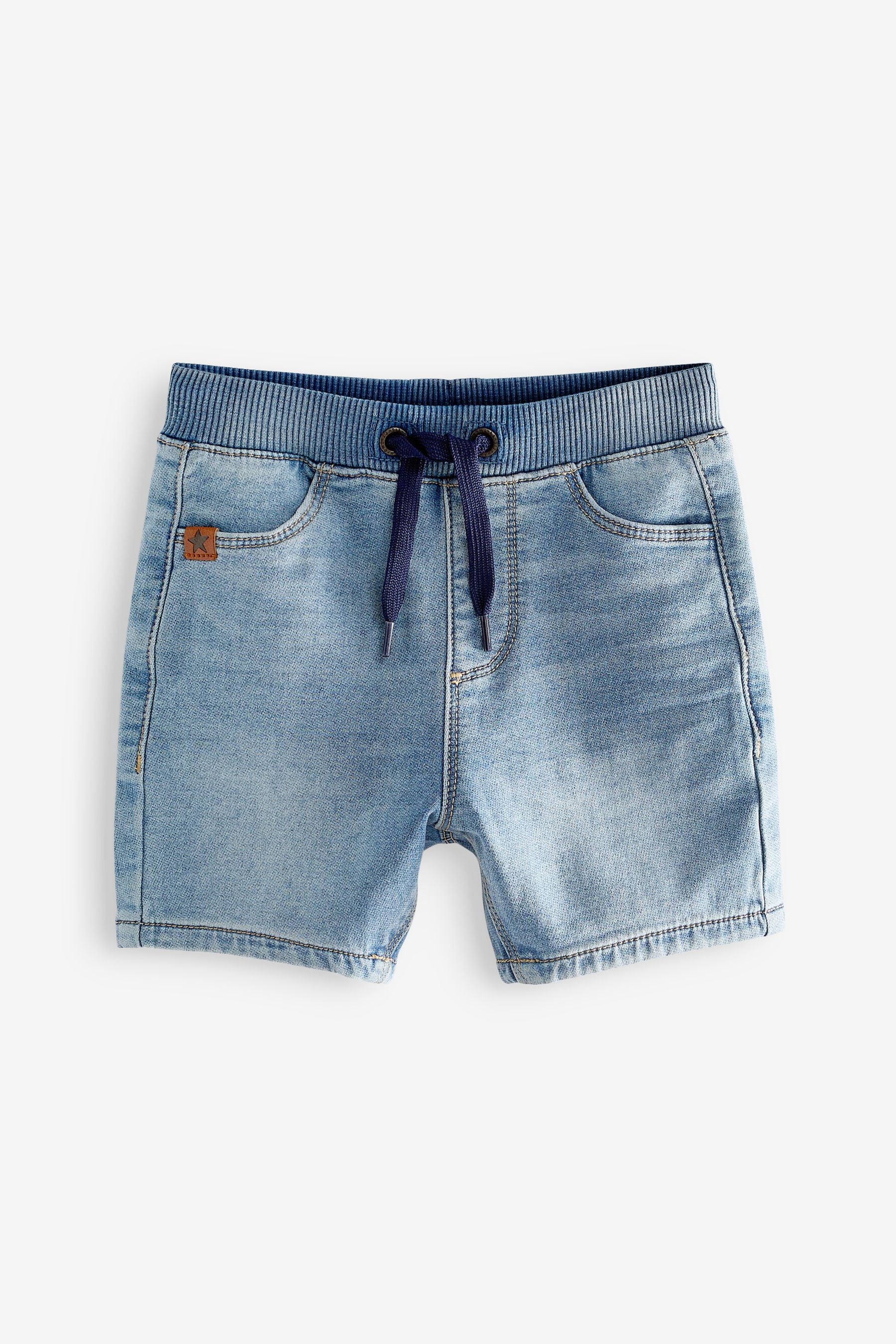 Mid Blue Jersey Denim Shorts (3mths-7yrs)