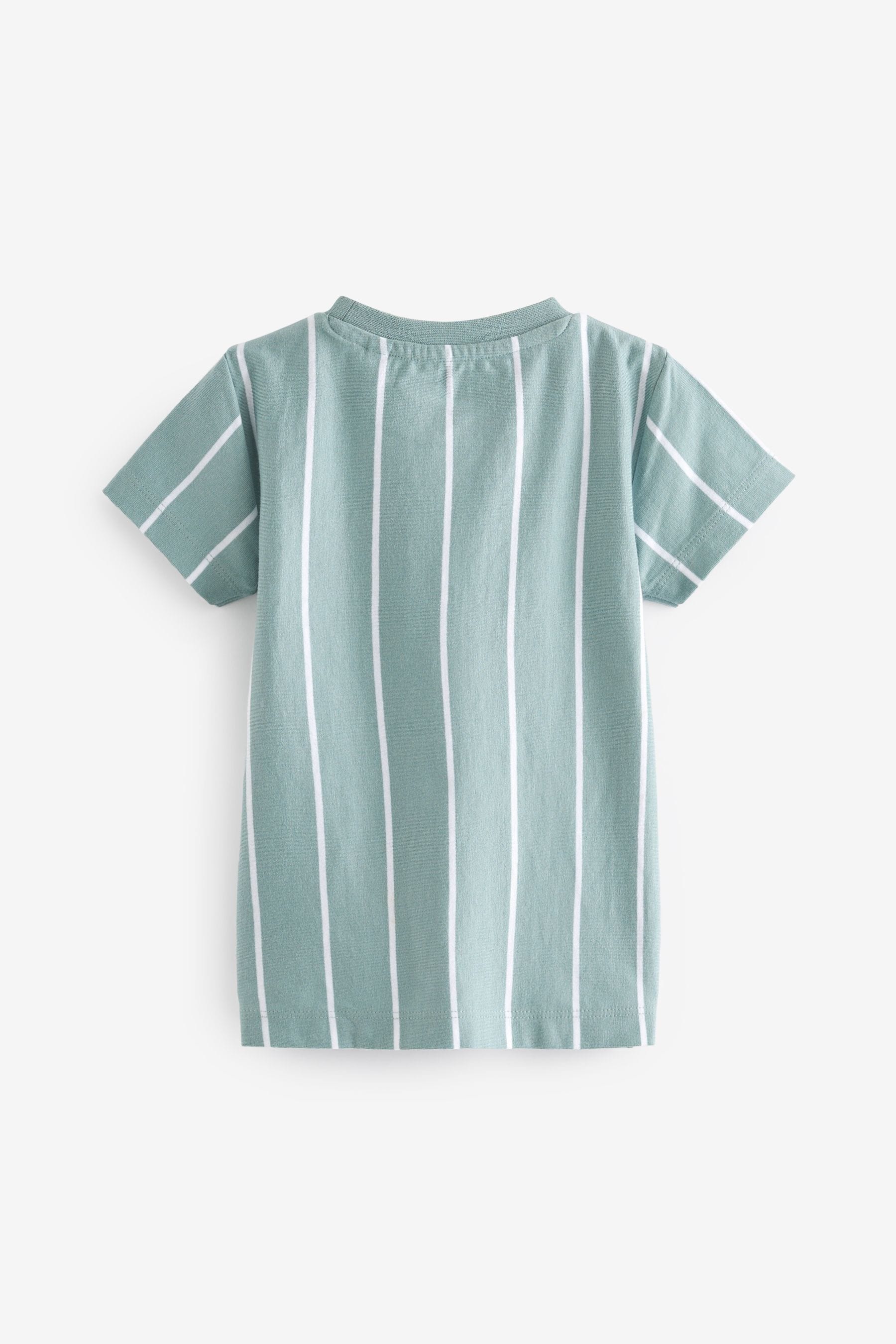 Mineral Blue Vertical Stripe T- Shirt and Short Set (3mths-7yrs)