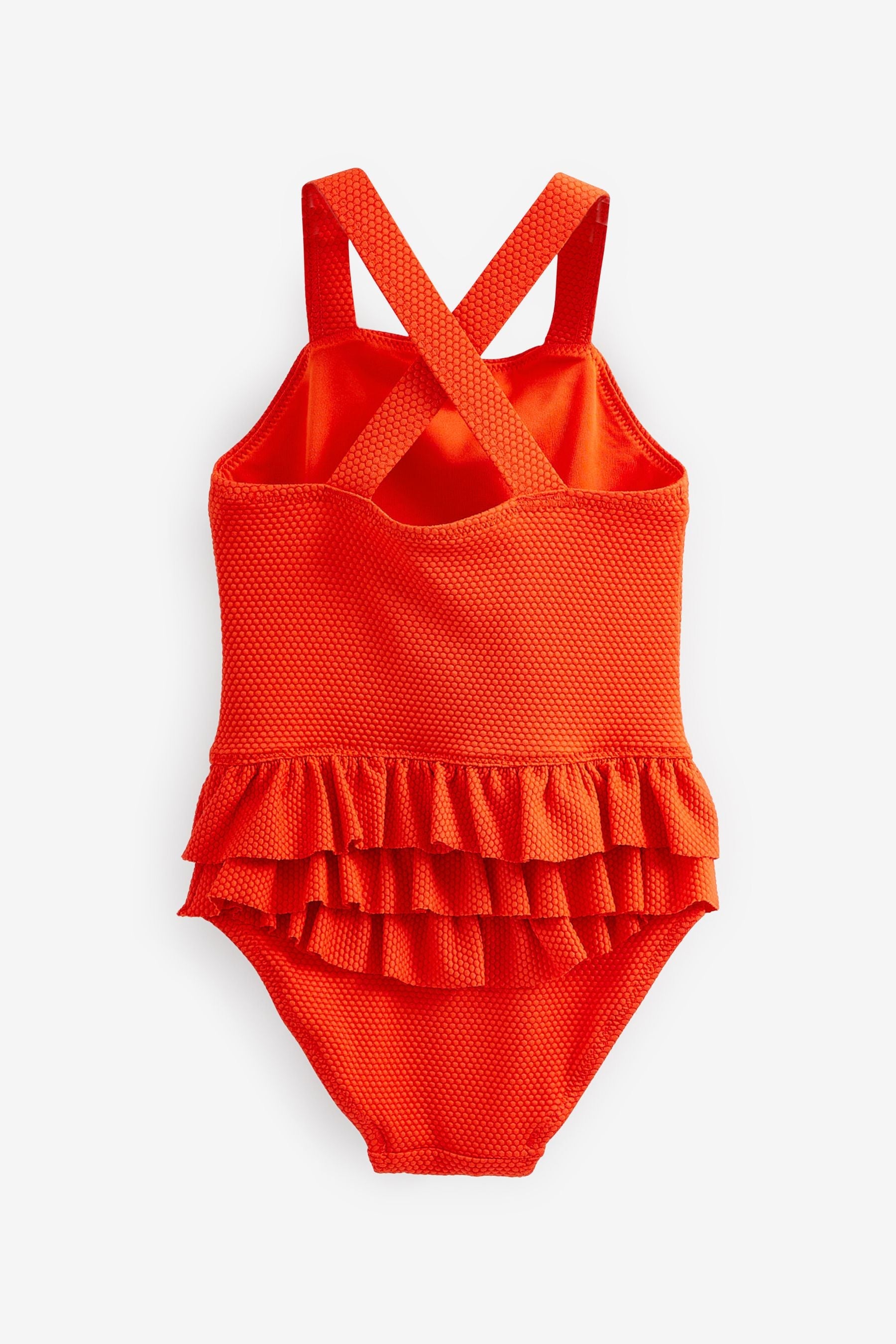 Orange Embroidered Skirted Swimsuit (3mths-7yrs)