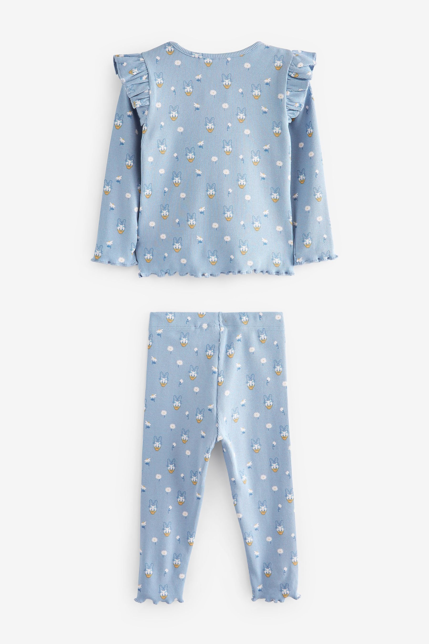 Blue Daisy Duck Long Sleeve Rib T-Shirt And Leggings Set (3mths-7yrs)