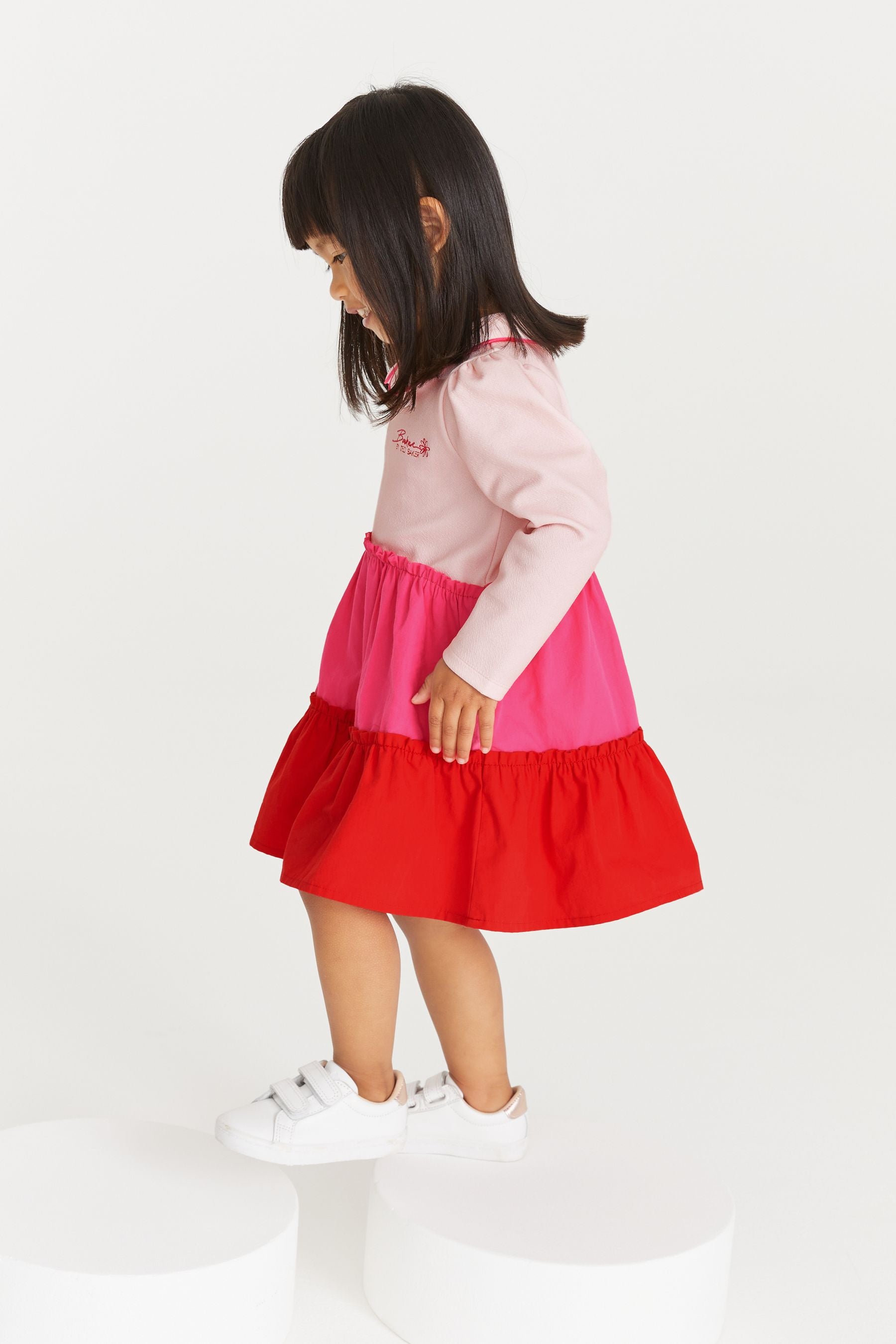 Pink/Red Baker by Ted Baker Pink & Red Colourblock Dress