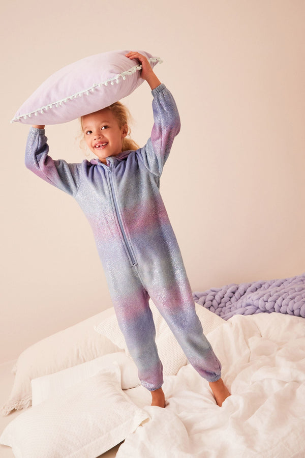 Blue Mermaid Metallic Fleece All-In-One (1.5-16yrs)