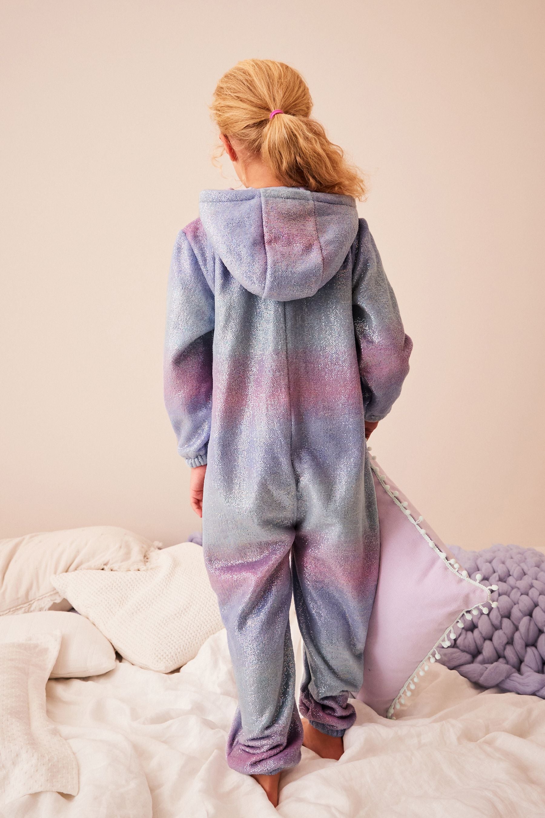 Blue Mermaid Metallic Fleece All-In-One (1.5-16yrs)