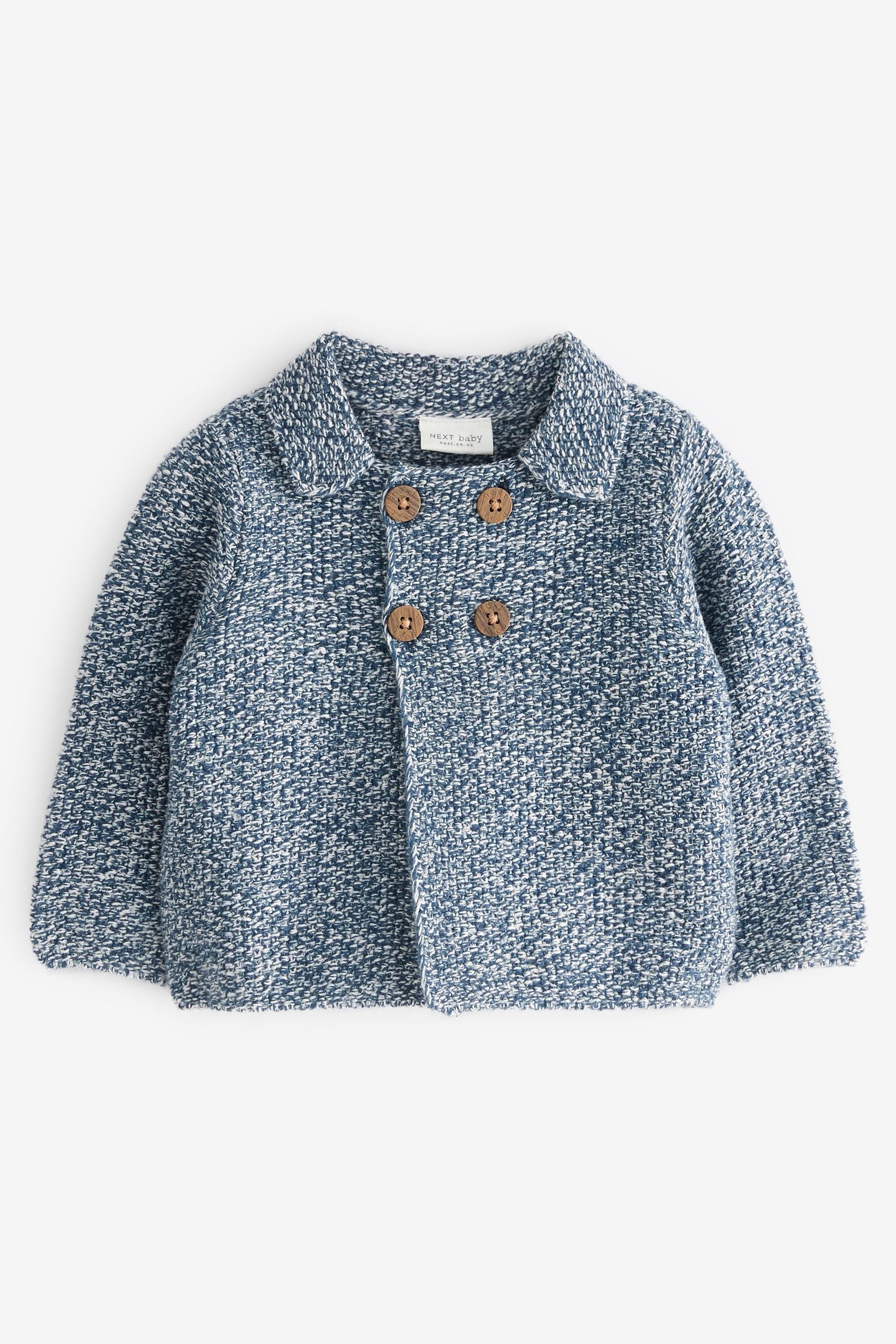 Navy Twisted Knit Baby Cardigan (0mths-2yrs)