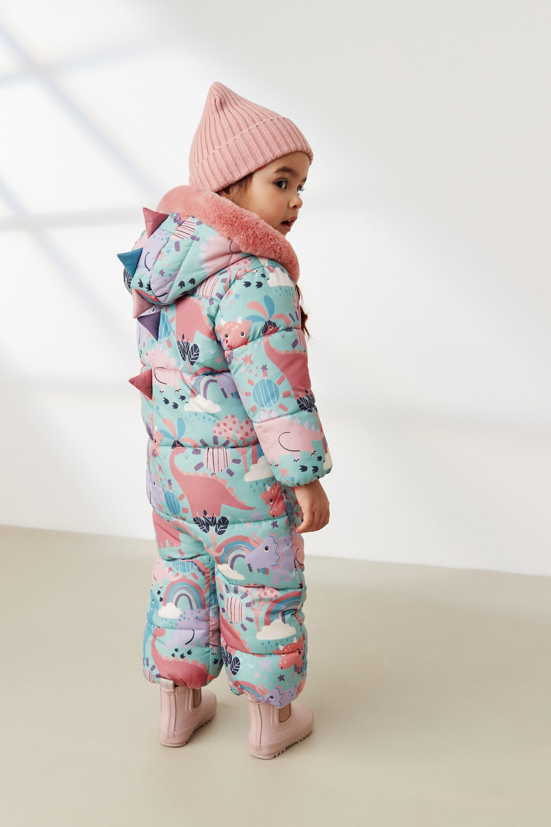 Multi Shower Resistant 3D Dino Snowsuit (3mths-7yrs)