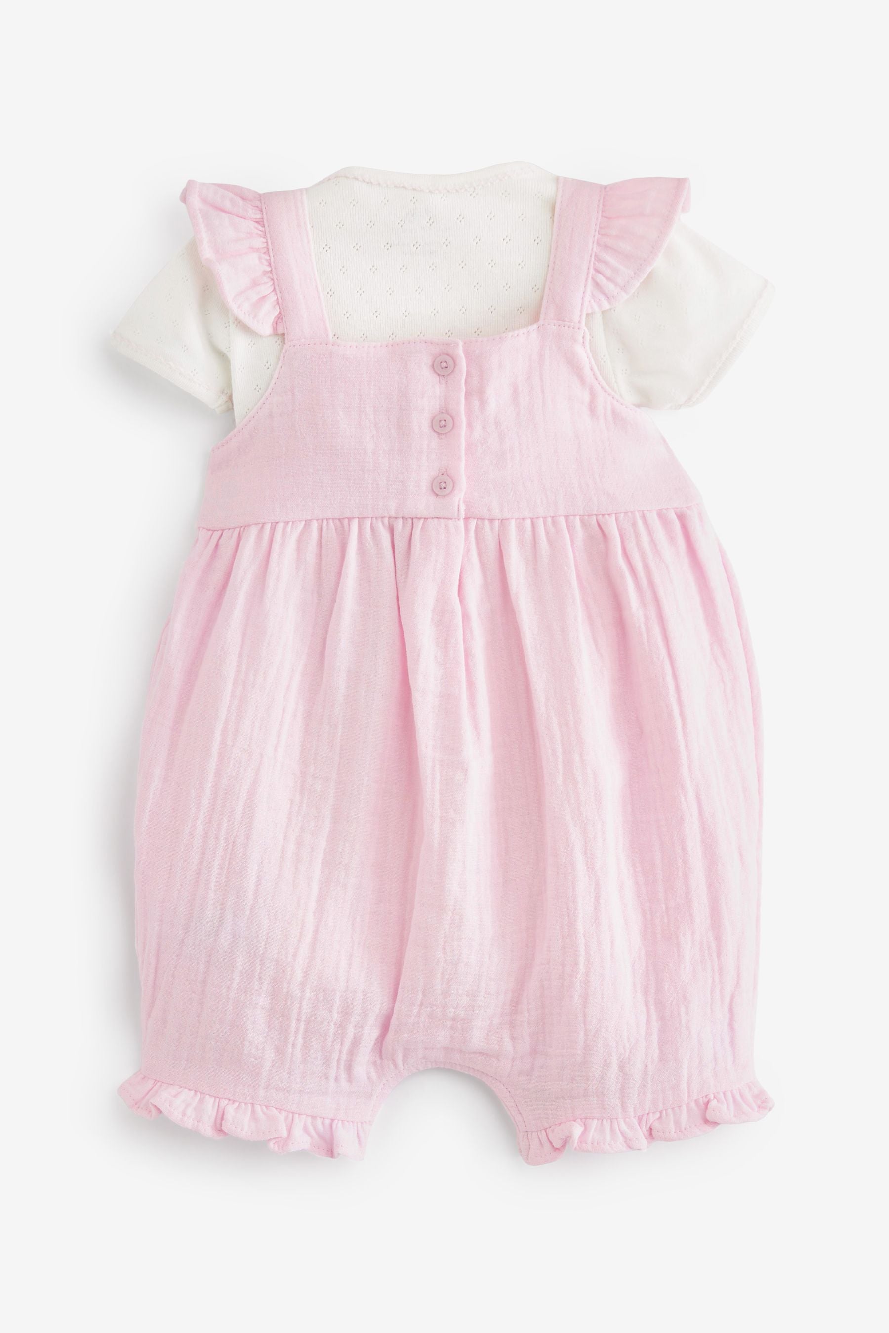 Pale Pink Character Baby Dungaree (0mths-2yrs)