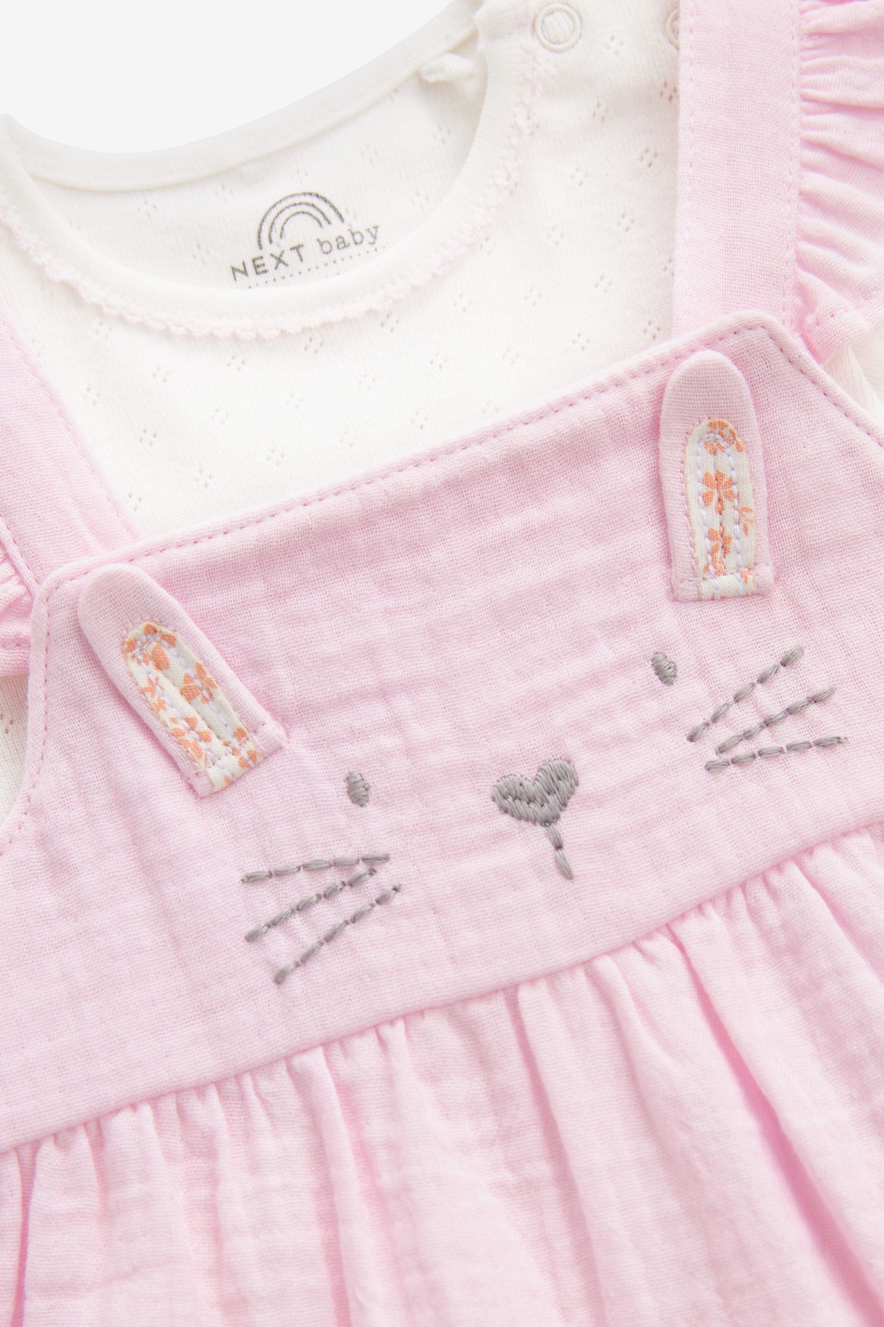 Pale Pink Character Baby Dungaree (0mths-2yrs)