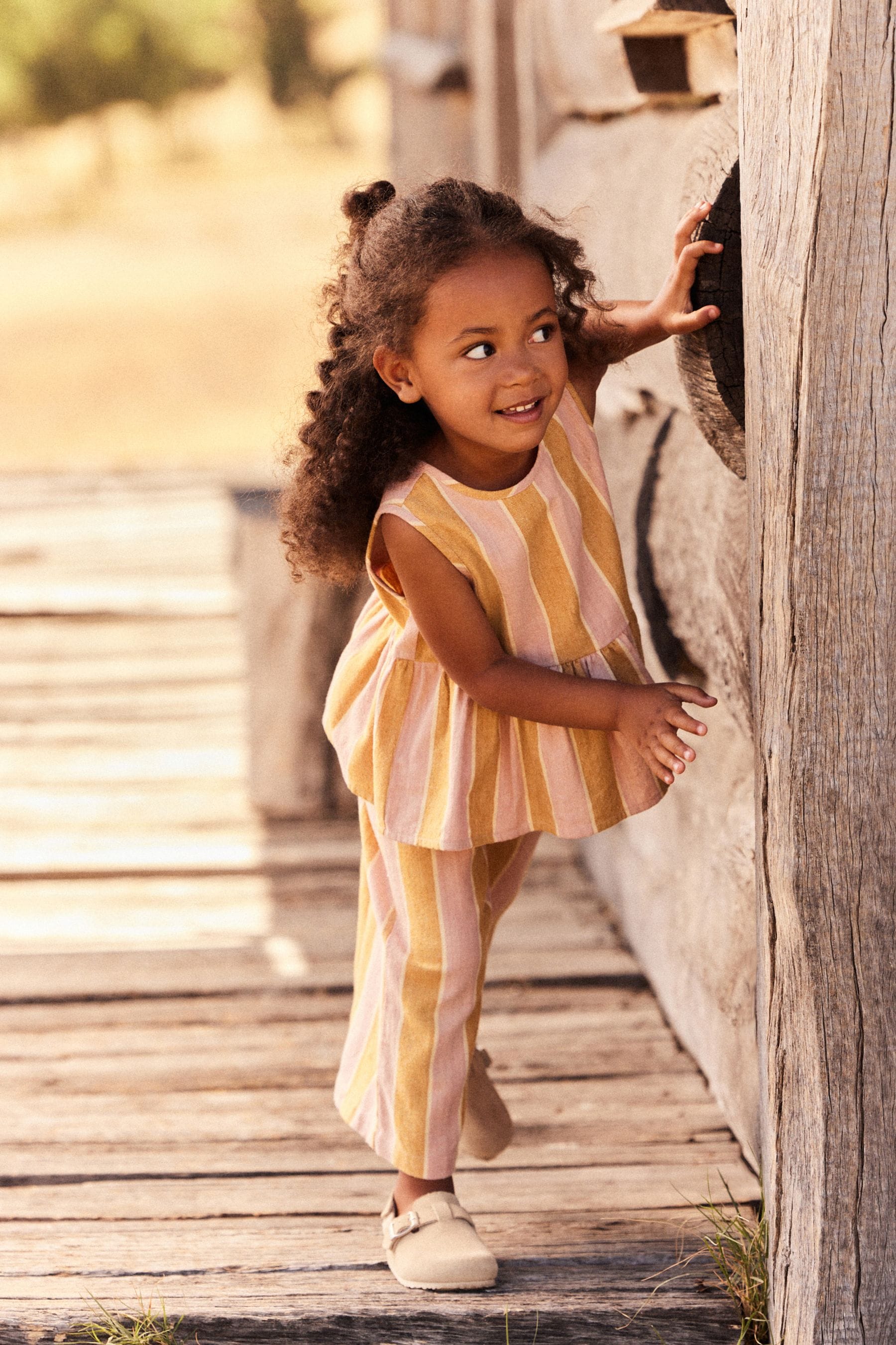 Pink/Yellow Stripe Co-ord Set (3mths-8yrs)