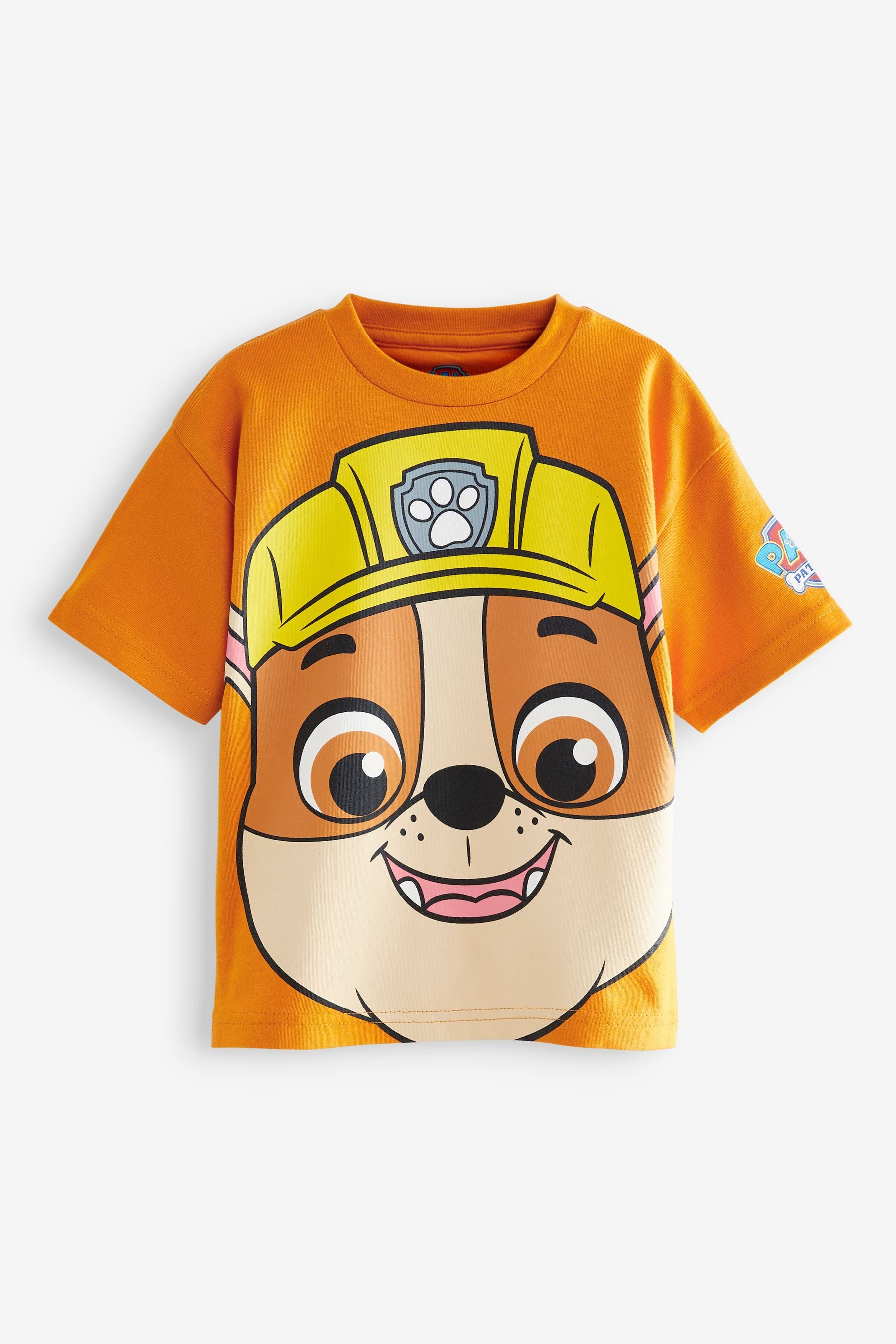 Orange Paw Patrol Rubble Shorts Sleeves License T-Shirt (9mths-8yrs)