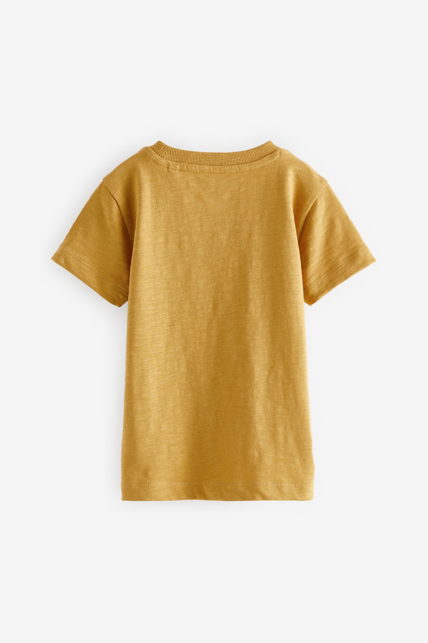 Ochre Yellow Lion Short Sleeve Character T-Shirt (3mths-7yrs)