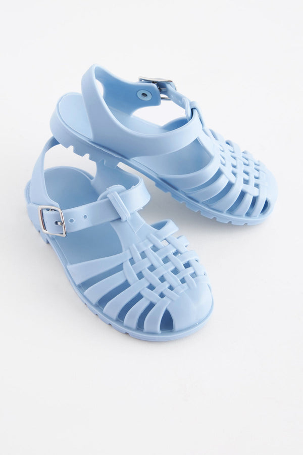 Blue Jelly Fisherman Sandals