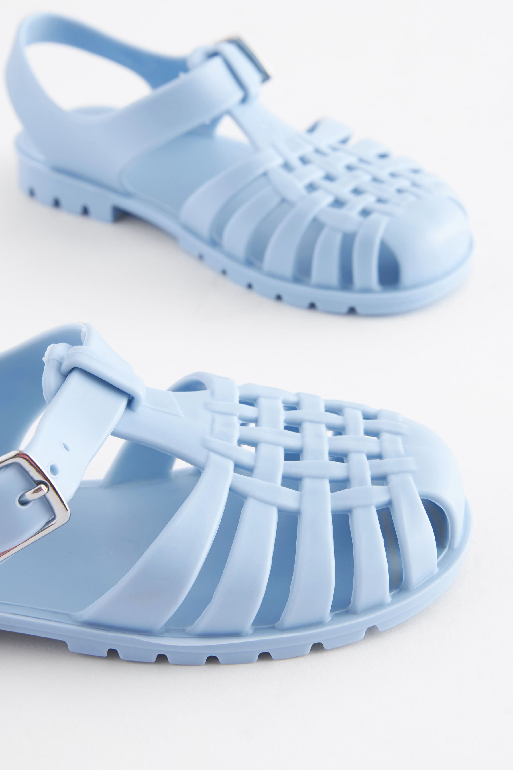 Blue Jelly Fisherman Sandals